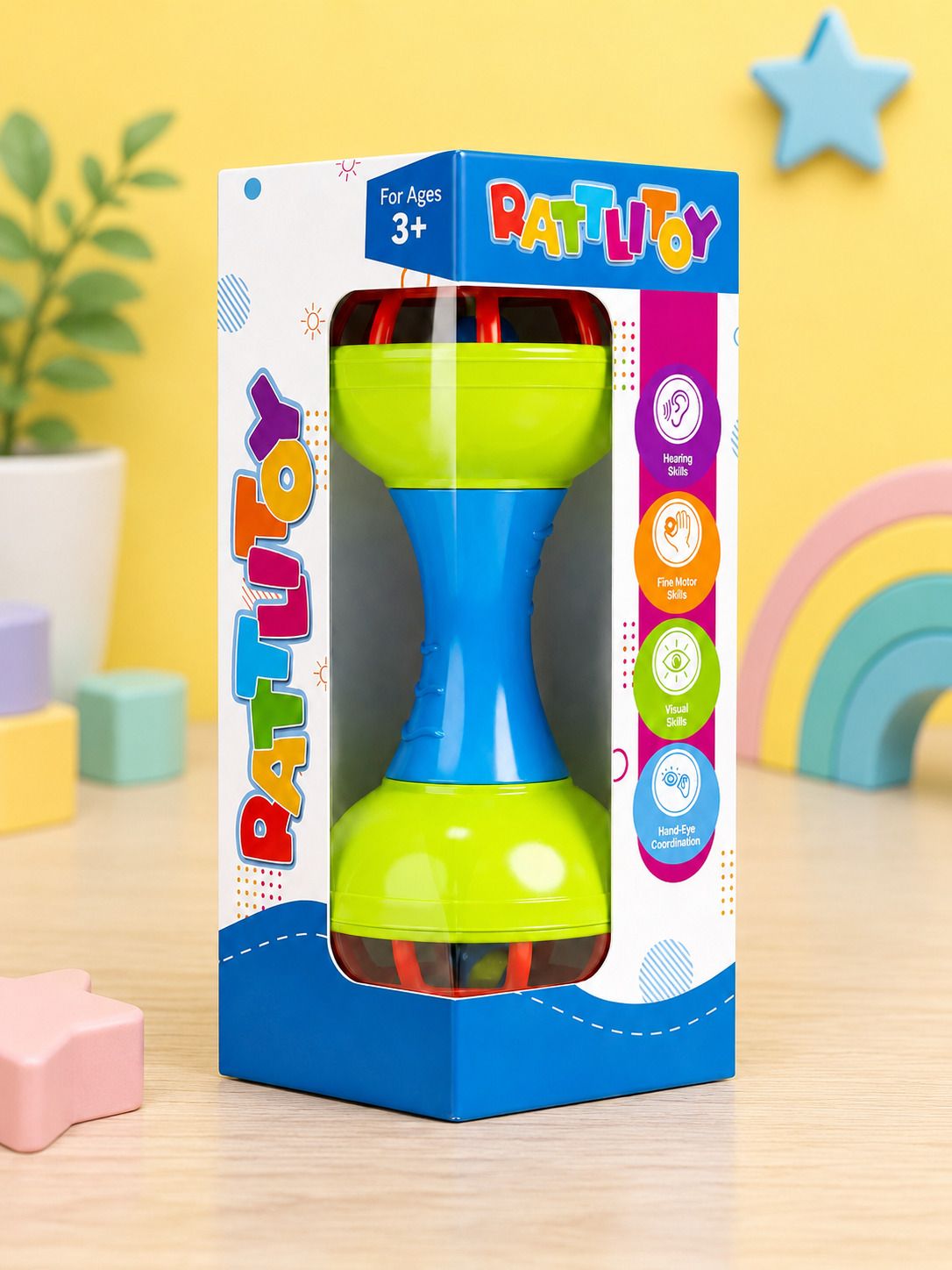 Baby Rattle for Kids 2+ Years | Colorful Sound Rattle Shaker Rattle-image-22