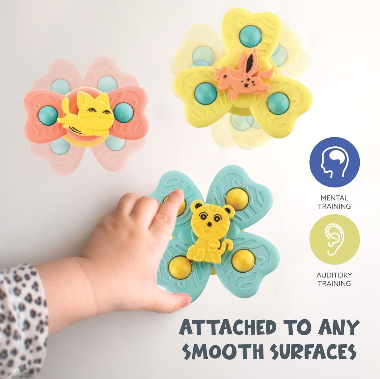 qunexplast Baby Rattle Suction Cup Spinner Toy for 6-24 Months Rattle-picture-13