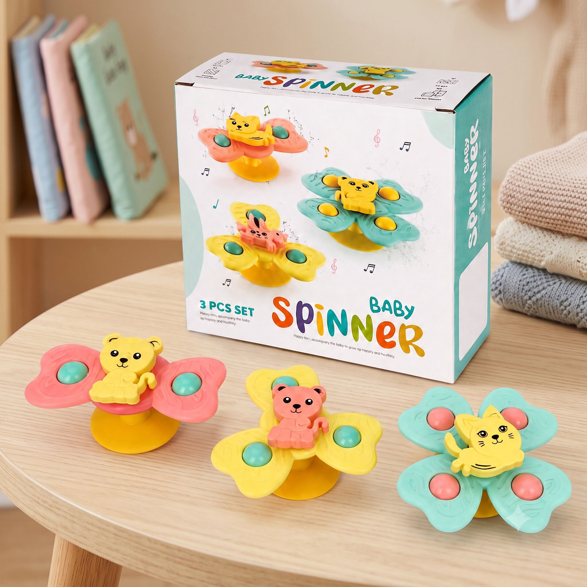 Advanced Baby Spinner Toy Set | Smooth Spin Technology (3 PCS) Rattle-image-14