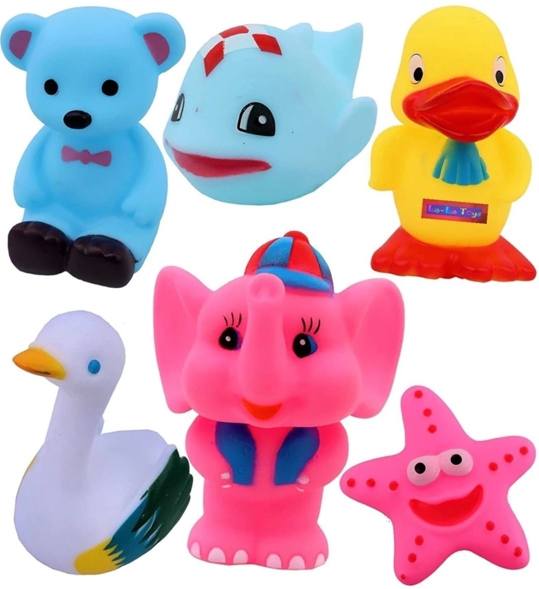 khatushyam Chu chu bath toya multicolour cractor toys 6 piss set Rattle-picture-1