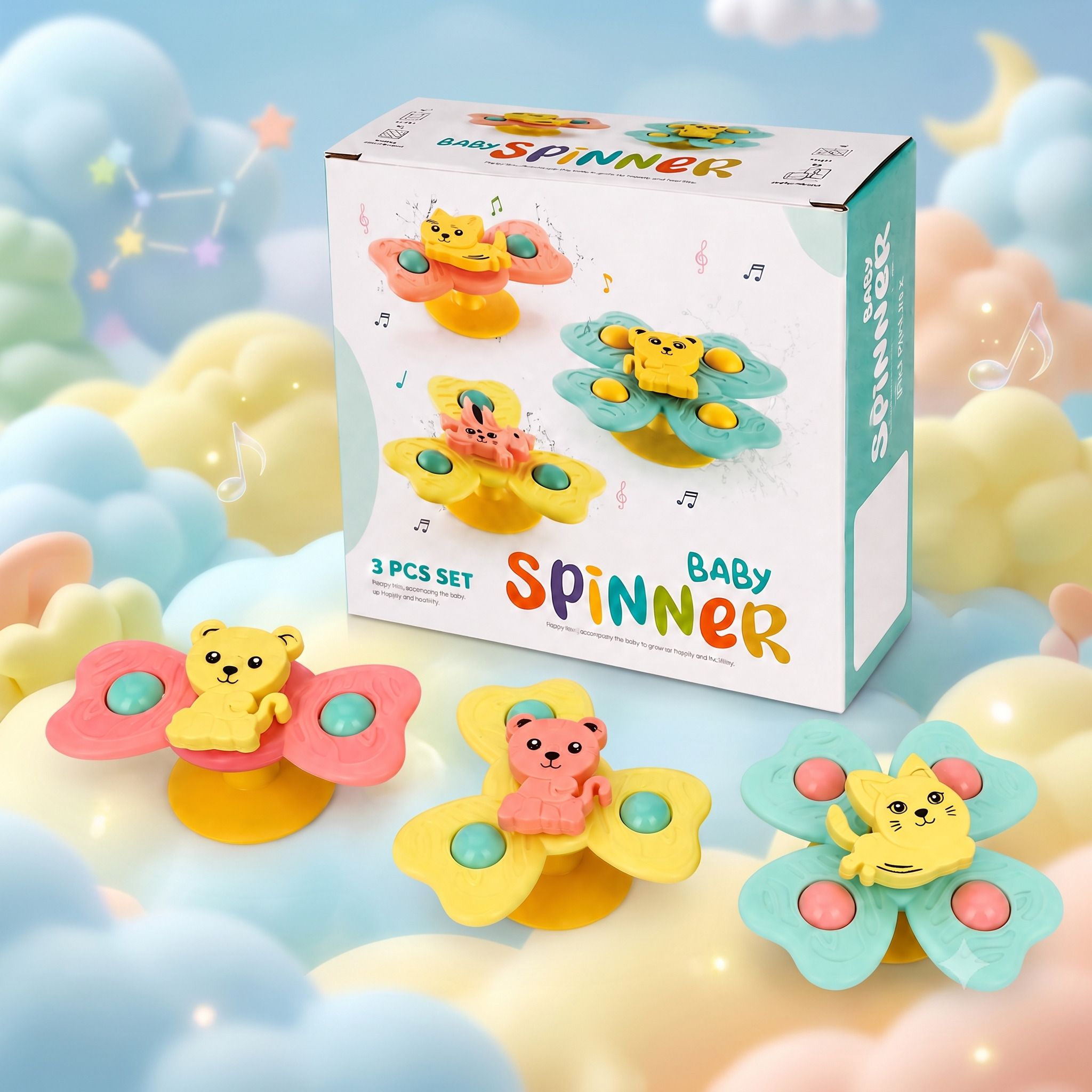Educational Spinner Toys for Babies | Improve Motor Skills (3 PCS Set) Rattle-image-5