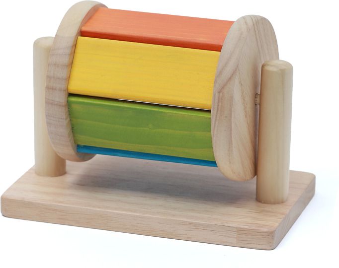 ariro Wooden Spinning Drum Montessori Sensory Toy for Babies Rattle-picture-25