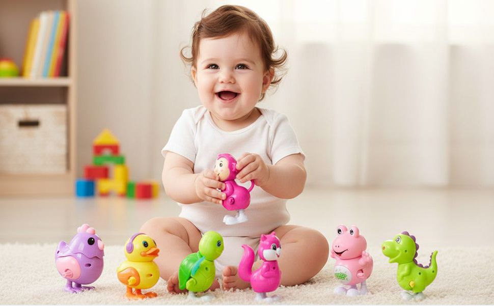 riyesto toys Pack of Any 2 Wind Up Jumping Animal Toy Walking Toy for Kids Boys Girls Baby Rattle-picture-46