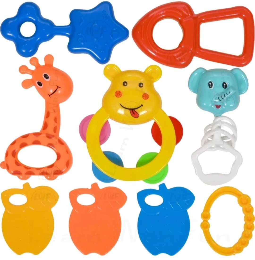 mira farmcraft Colorful Attractive Non Toxic Shake & Grab Rattle Soothing Teether for New Born Rattle-picture-23