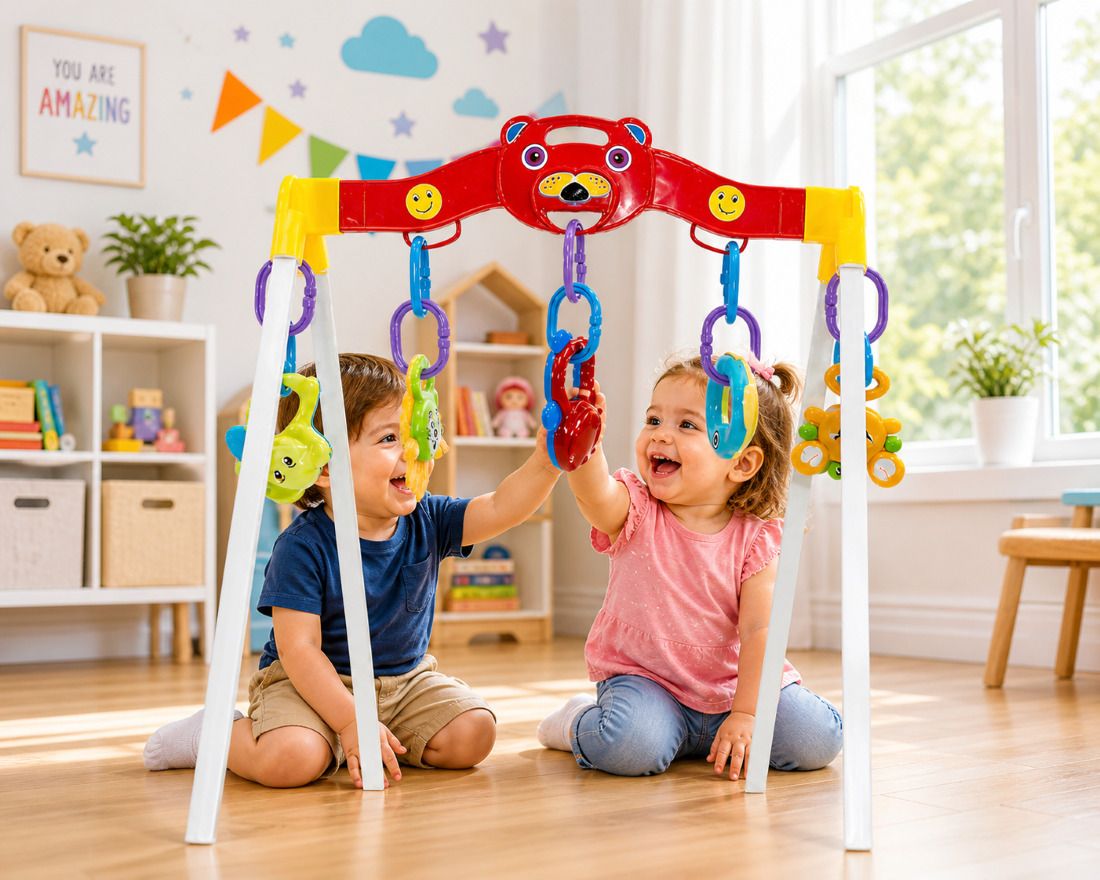 Baby play gym with hanging rattles for toddlers and infants Rattle-image-49
