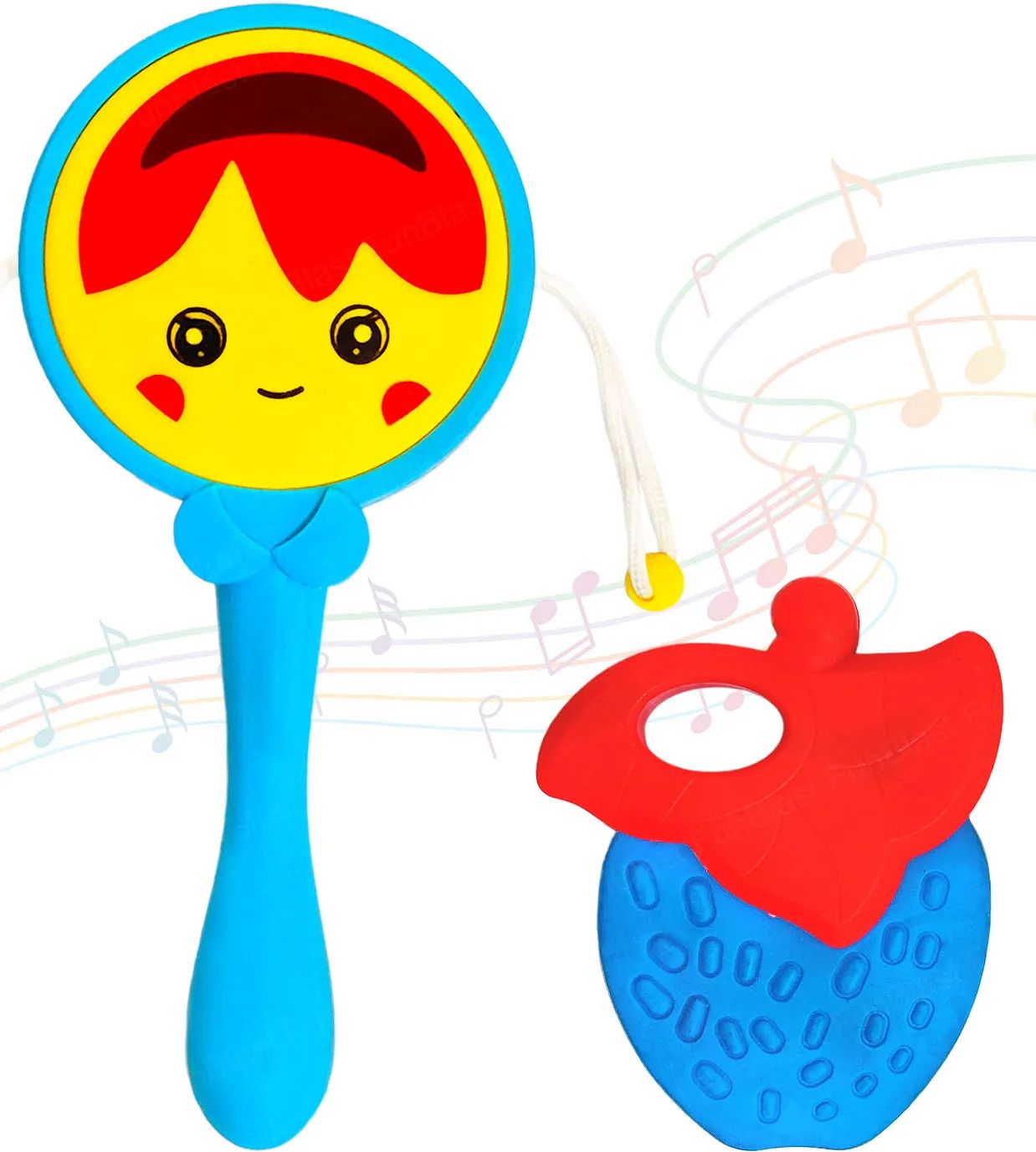 funblast Baby Rattle & Teether Set – 2 Pcs; Sound Toys for Infants, Teething Toys Rattle-picture-23