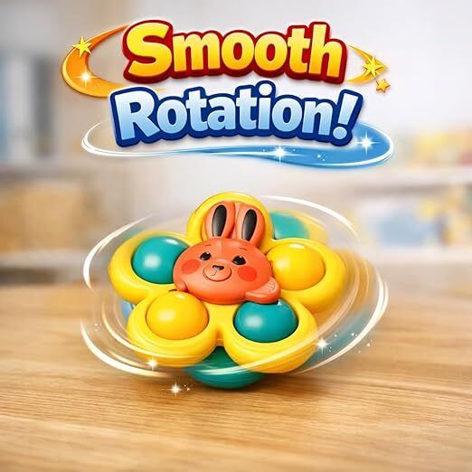 3Pc Baby Bath Suction Spinner Rattle Toy Set for Boys and Girls Rattle-image-40