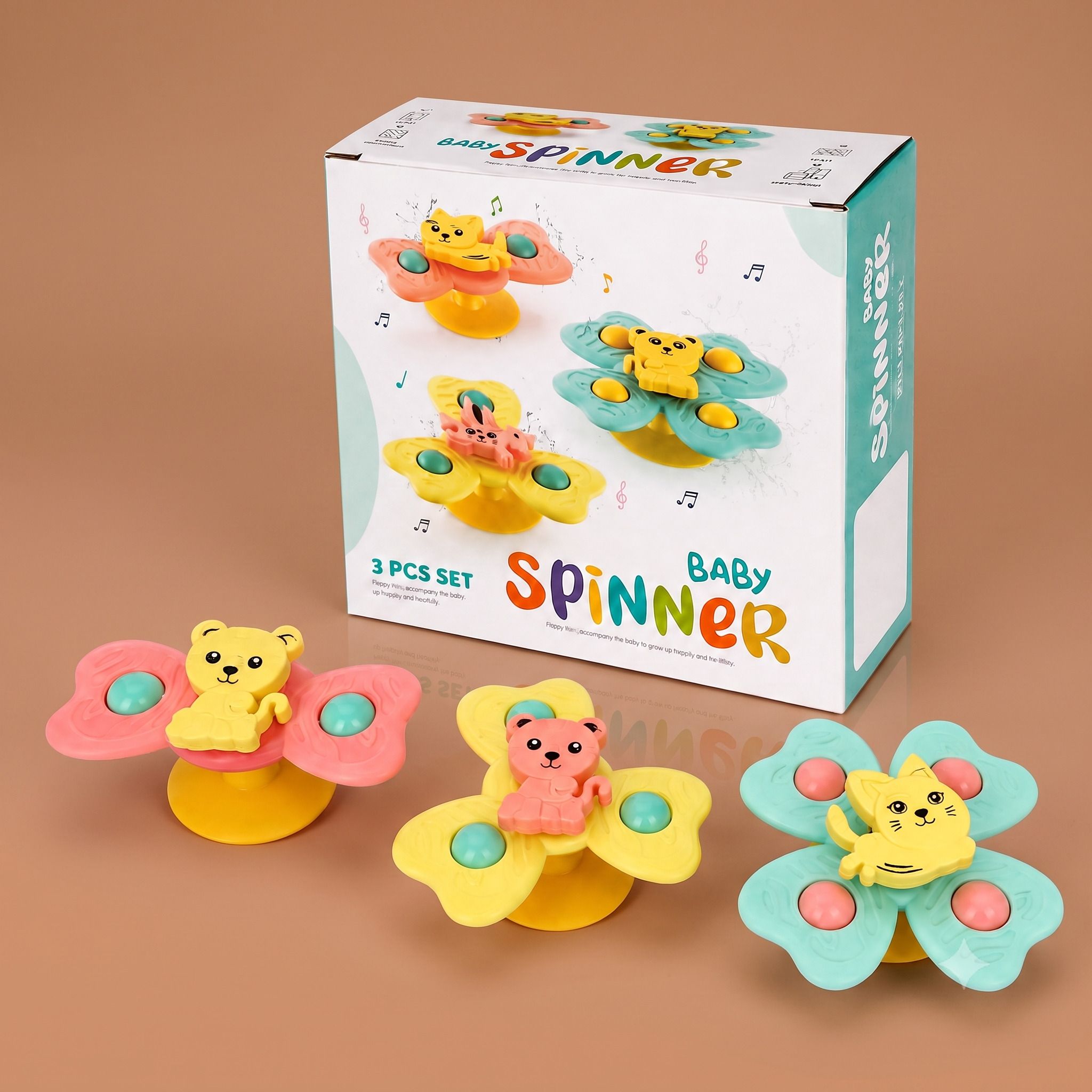 Birthday Gift for Babies | Spinner Toy Set (3 Pieces) Rattle-image-29