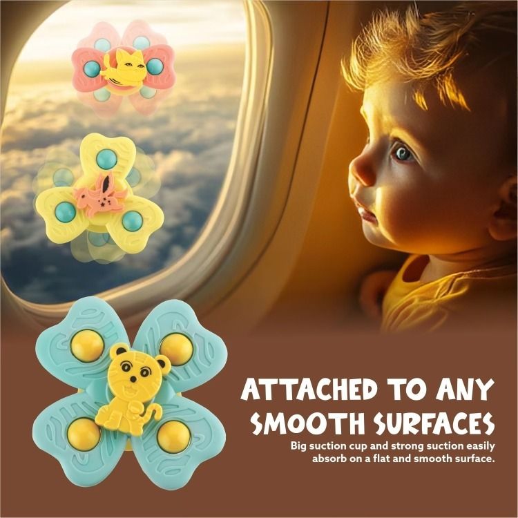 aquatide Interactive Kids Bath Spinner Set of 3 Bath Toys Rattle-picture-35