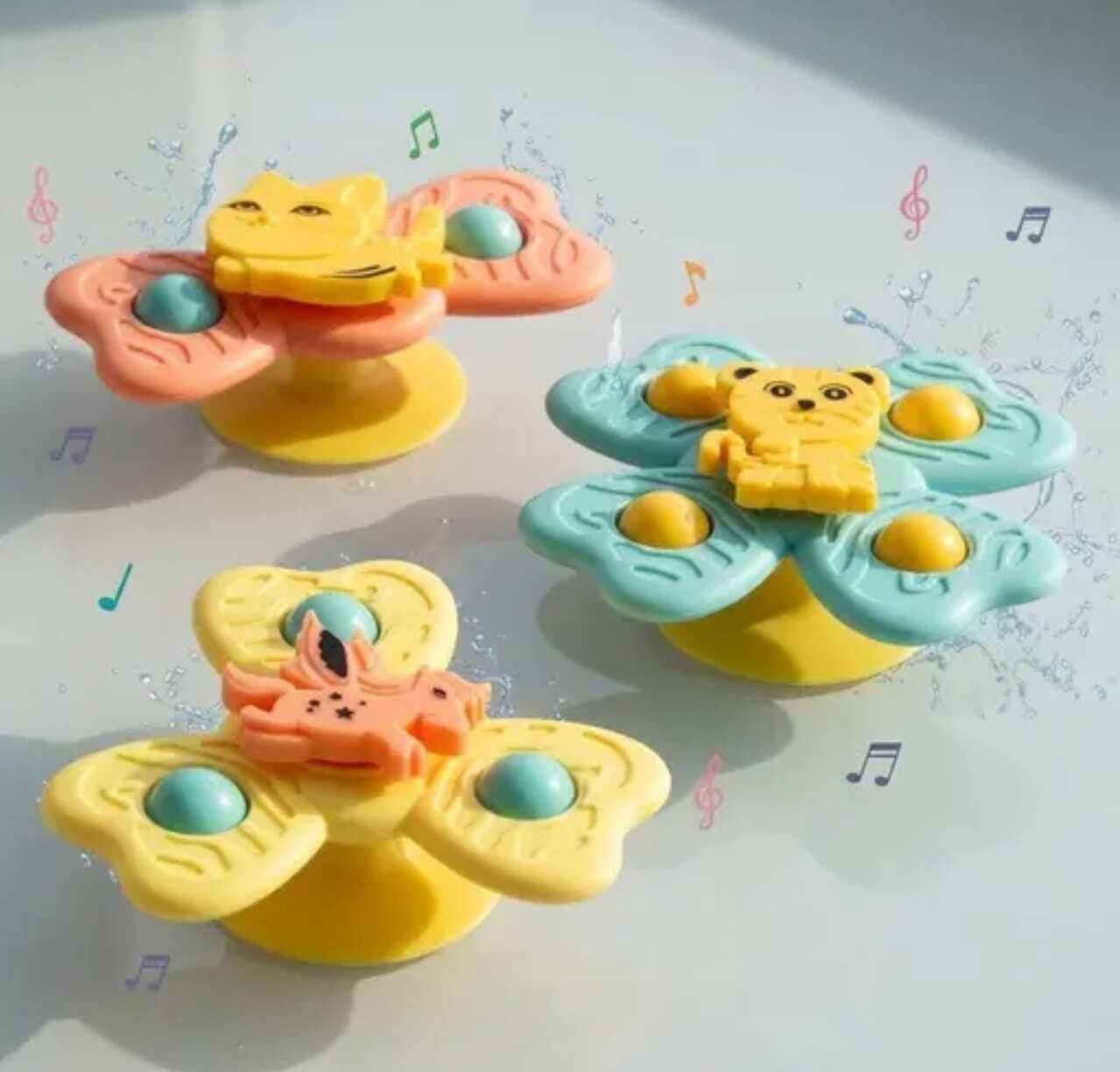 Baby Spinner Toy with Strong Suction Cup | Wall Stick Fidget Toy Rattle-image-15