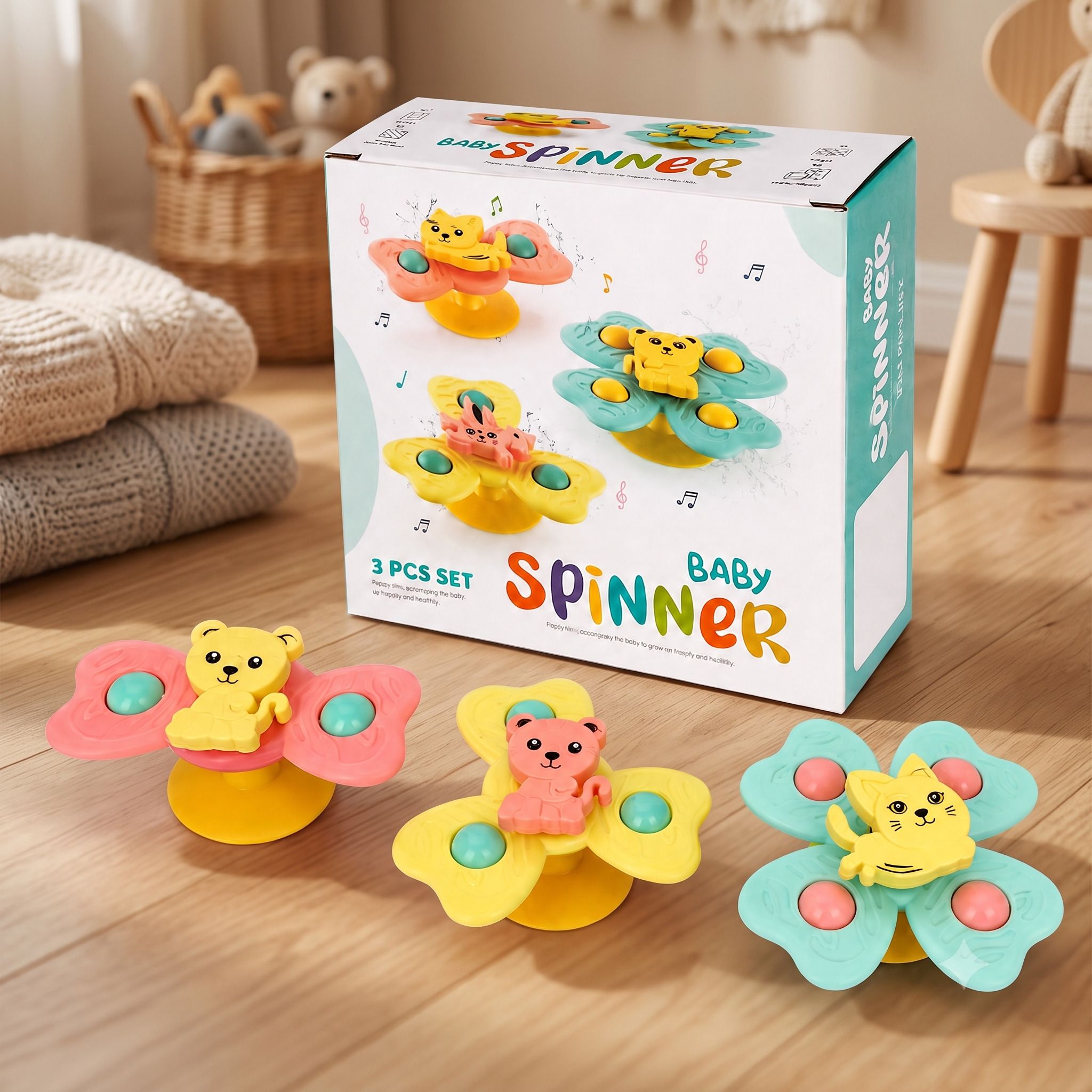 Smiling Baby Spinner Toy Set | Best Fun Toys for Kids Rattle-image-26