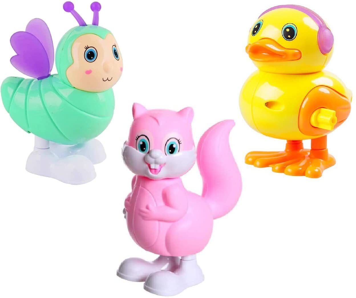 Colorful Funny Key Operated Wind Up Jumping Bee, Squirrel,Duck Toy Rattle Rattle-image-8