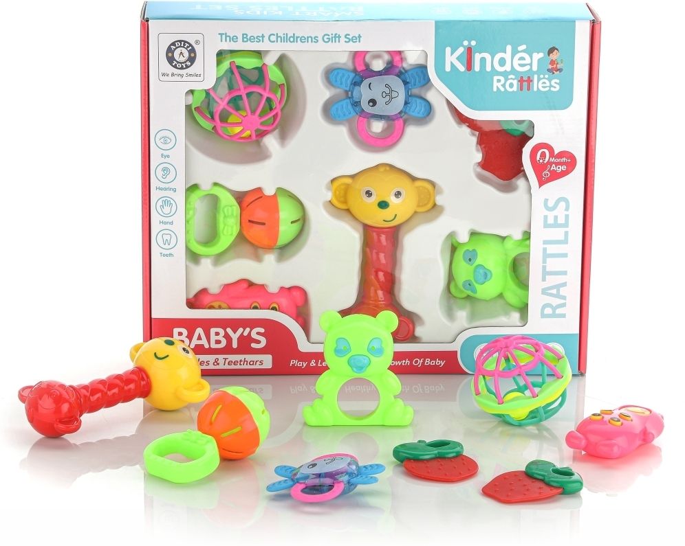 8 PCS Baby Toys 0-3-6-12-18 Months Baby Teething Newborn Toy Baby Boy Girl Gifts Rattle-image-18