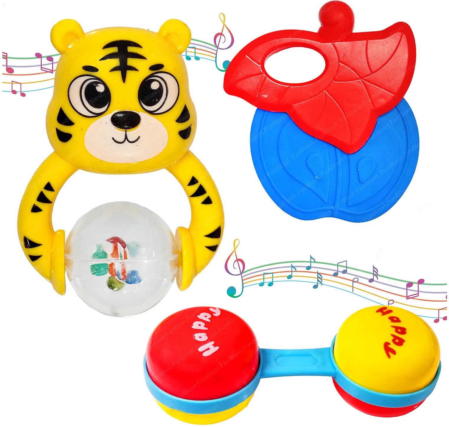 funblast Baby Rattle Set, Colourful Sound Toys for Infants, Toddlers Rattle-picture-2