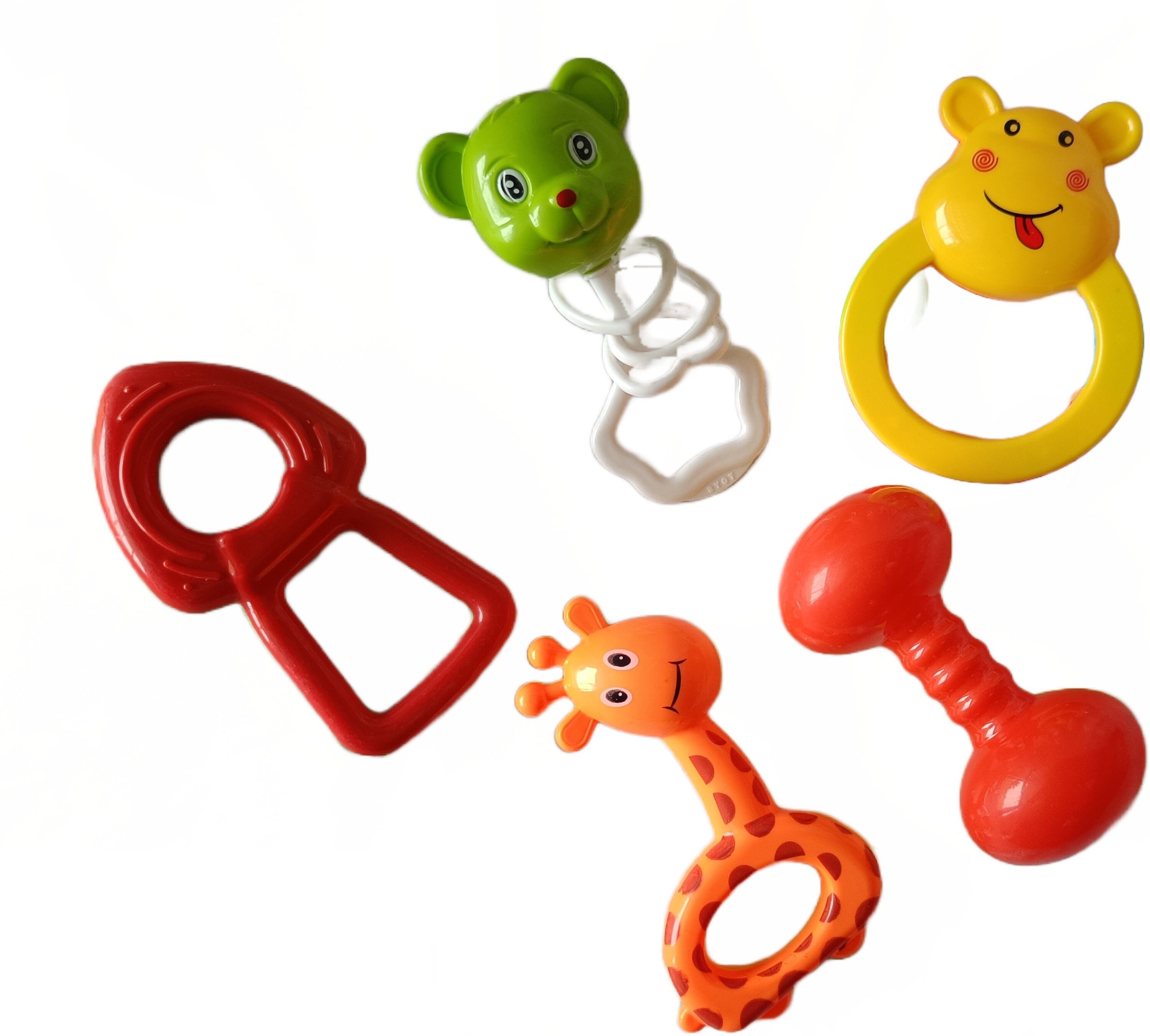littlewish 5 Pcs Baby Rattles Teether Toys Set for Baby, Non Toxic Rattle Set with Smooth Rattle-picture-12