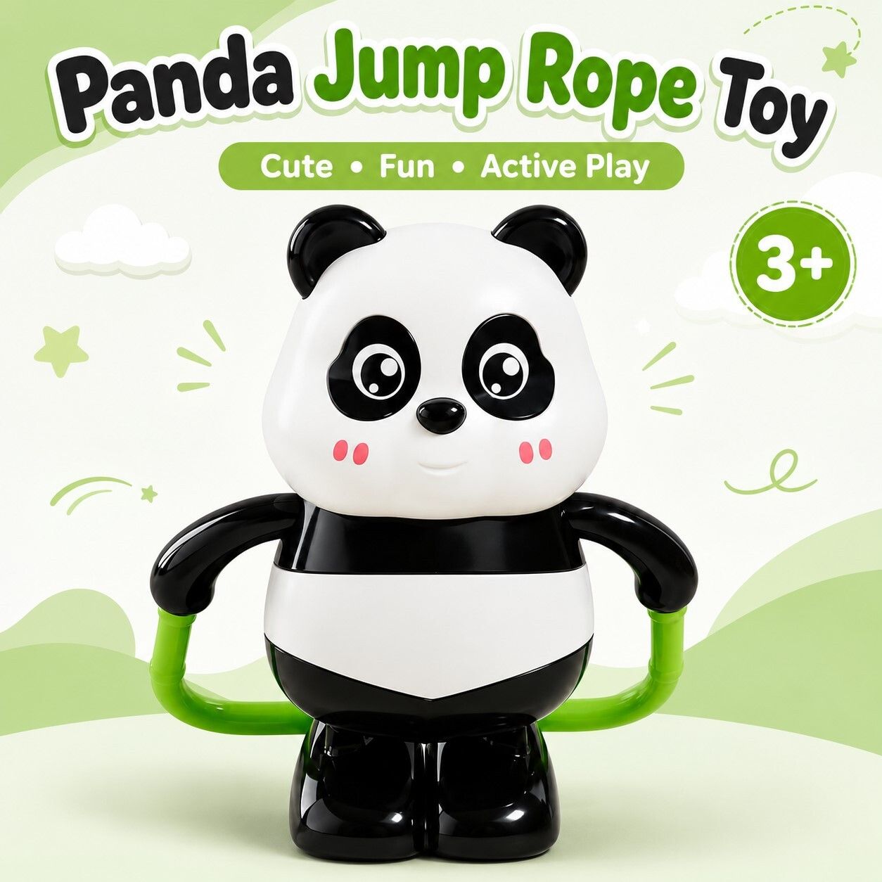 Wind_Up Panda Hula Hoop Toy for Kids, Manual Key Operated Spinning Toy, 3+ Years Rattle-image-47