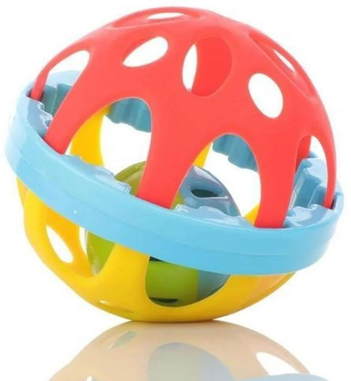 kids mandi Colorful Attractive Baby Ball Shape Rattle & Teether Toys Set of 1 Pcs Rattle image 1