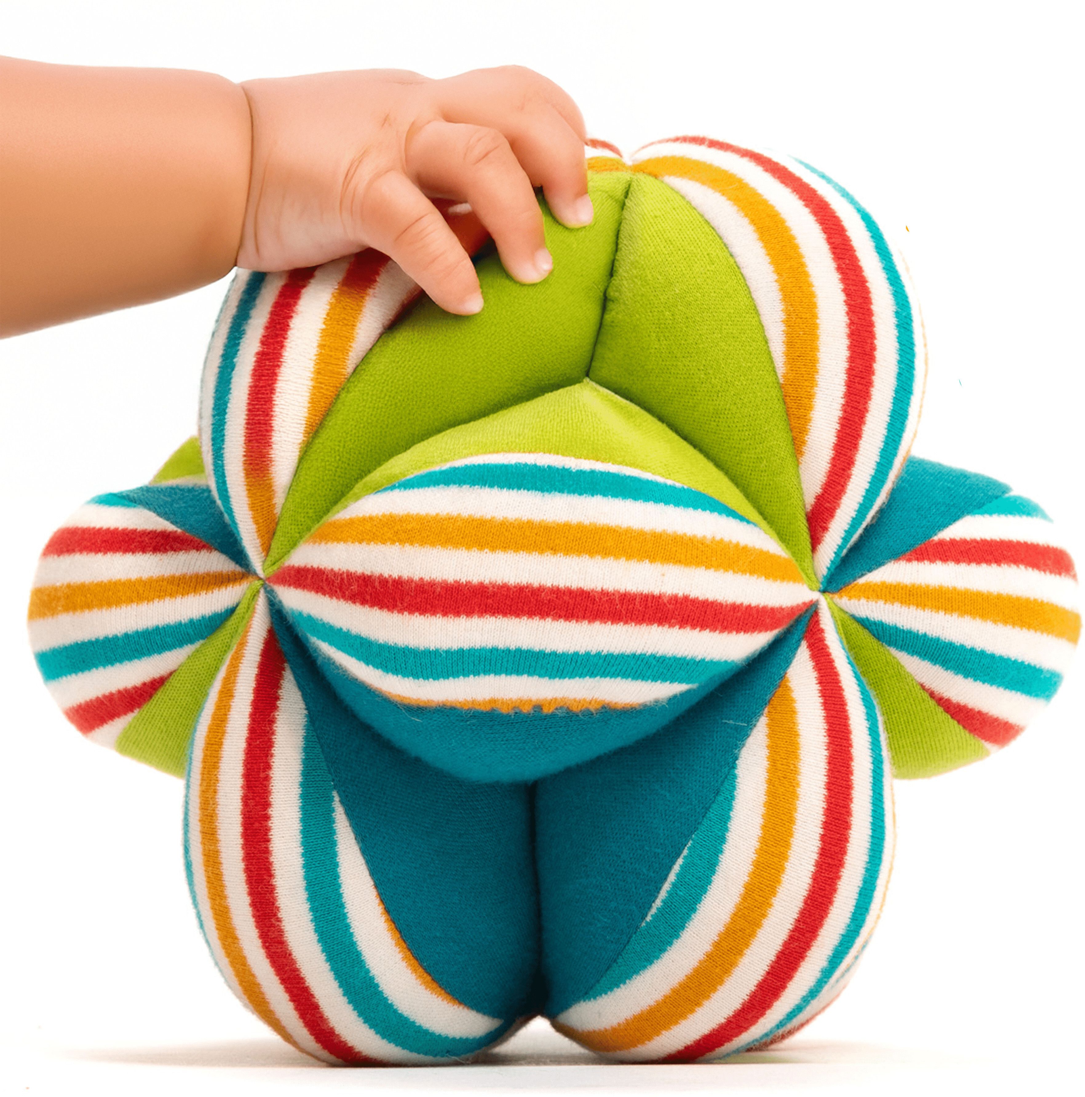 Soft Sensory Clutch Ball with Rattle for New Born (0 Month+) Plush Ball Rattle-image-26