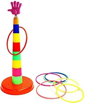 Ring Toss Quoits Hoopla Throw Game for Kids (Multicolor) Pack of 1 Rattle-image-47