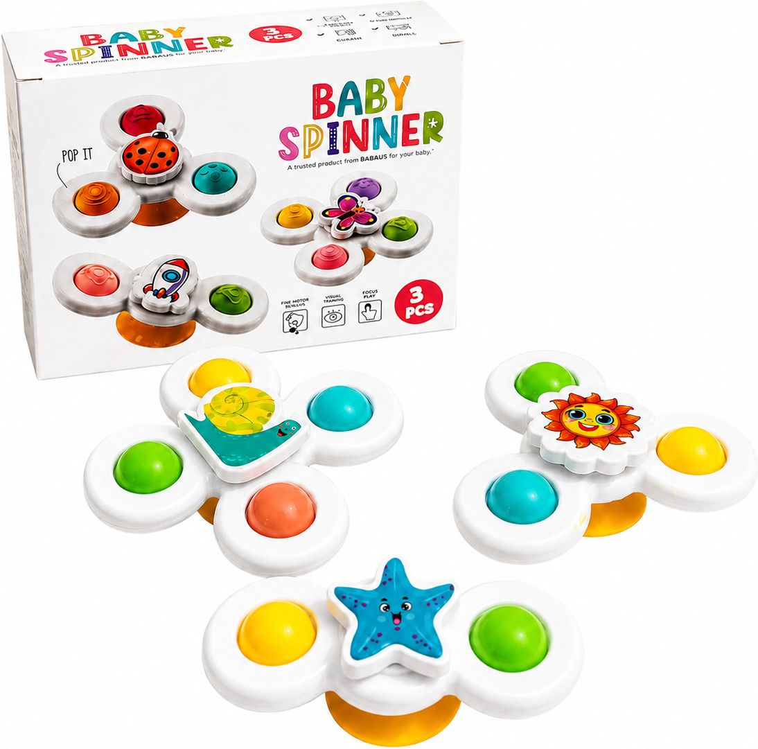 3 PCS Spinner Toy , Strong Suction Spinner Rattle-image-22