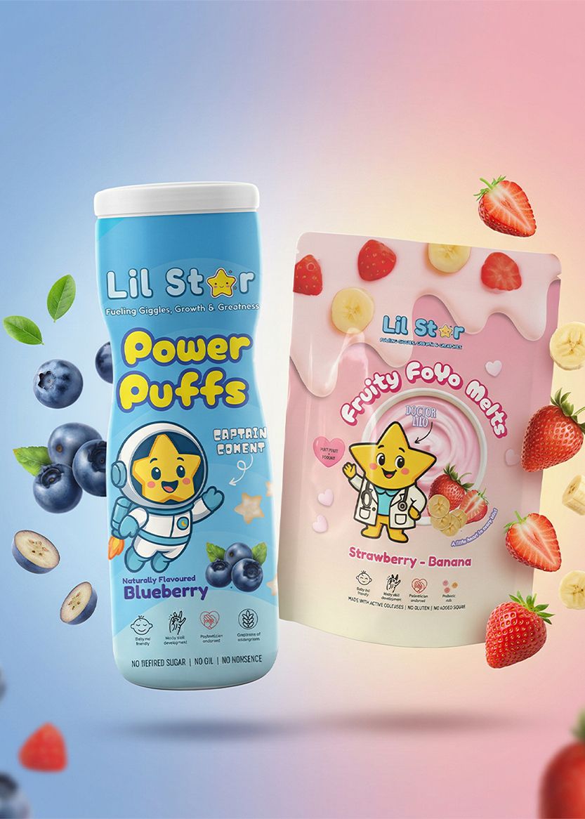 Baby Snack Combo (Pack of 2) |(Blueberry +Strawberry Banana) |Foyo Melts & Puff Baby Snacks 60 g-image-15