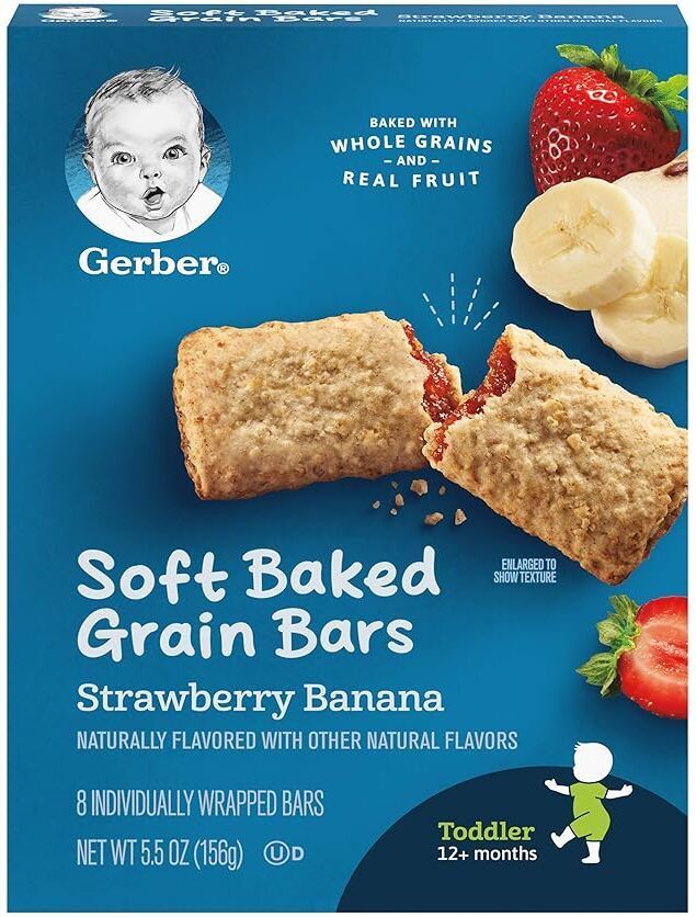 Snacks for Toddler Soft Baked Grain bars Strawberry Banana Baby Snacks 150 g-image-45