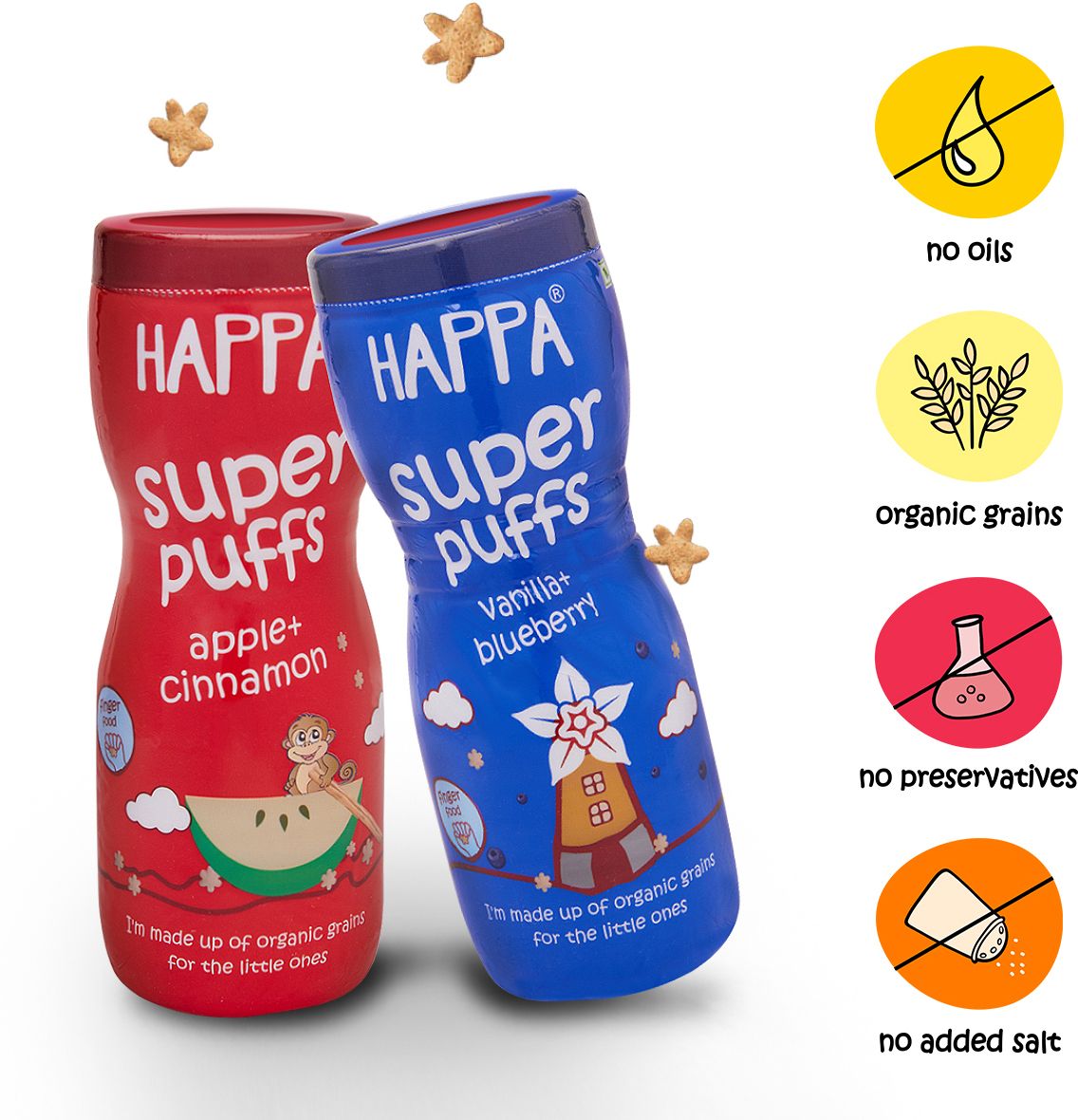 Multigrain Melts Super Puffs (Organic Snack for Little One, 8 Months+) Baby Puffs 200 g