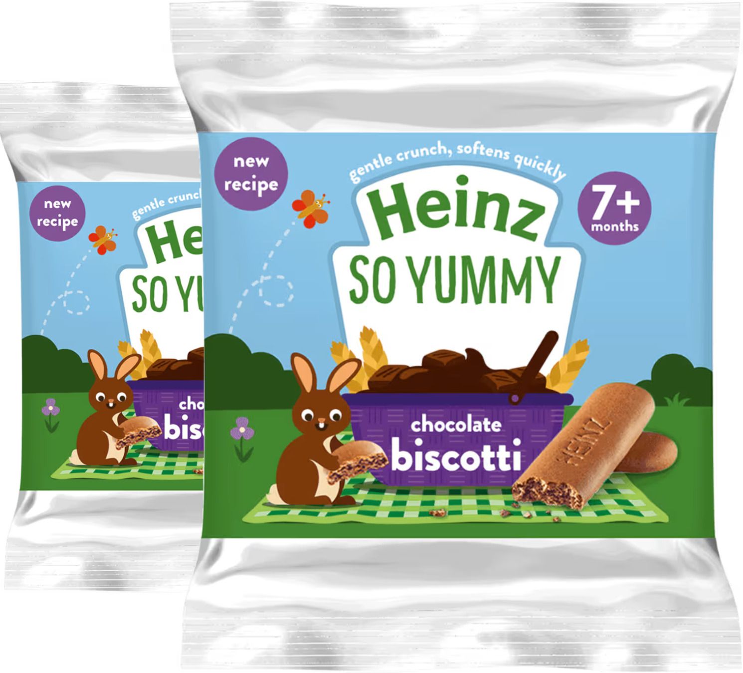Chocolate Biscotti, UK-Made Baby Biscuits, 2-pack, 7 Months+ (2 x 60g) Baby Finger Foods 135 g-image-10