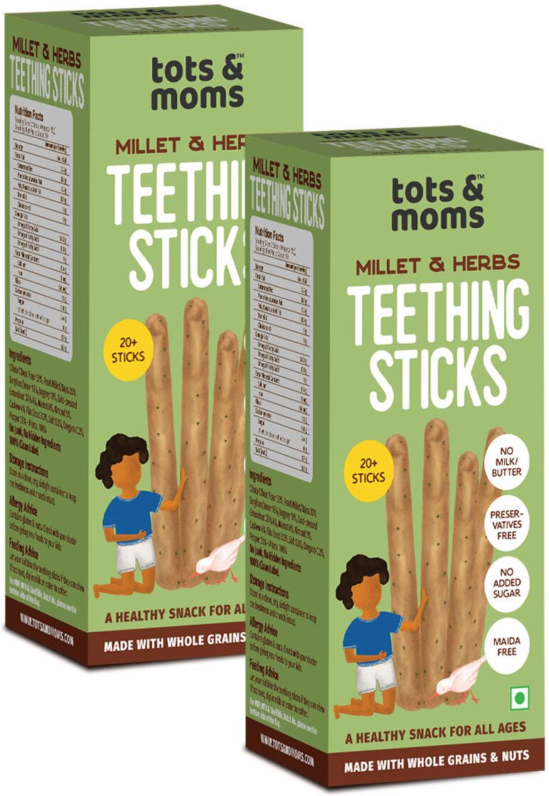Teething Sticks - Millet & Herbs | Baby Finger Foods 300 g-image-9