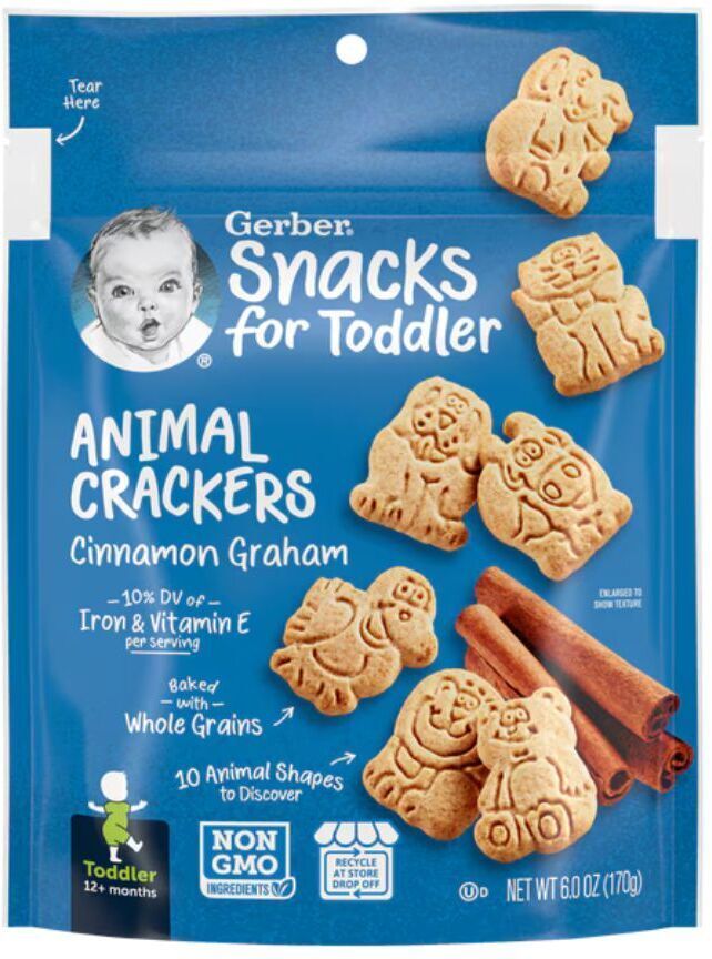 Snacks for Toddler Animal Crackers, Cinnamon Graham Baby Snacks 160 g-image-38