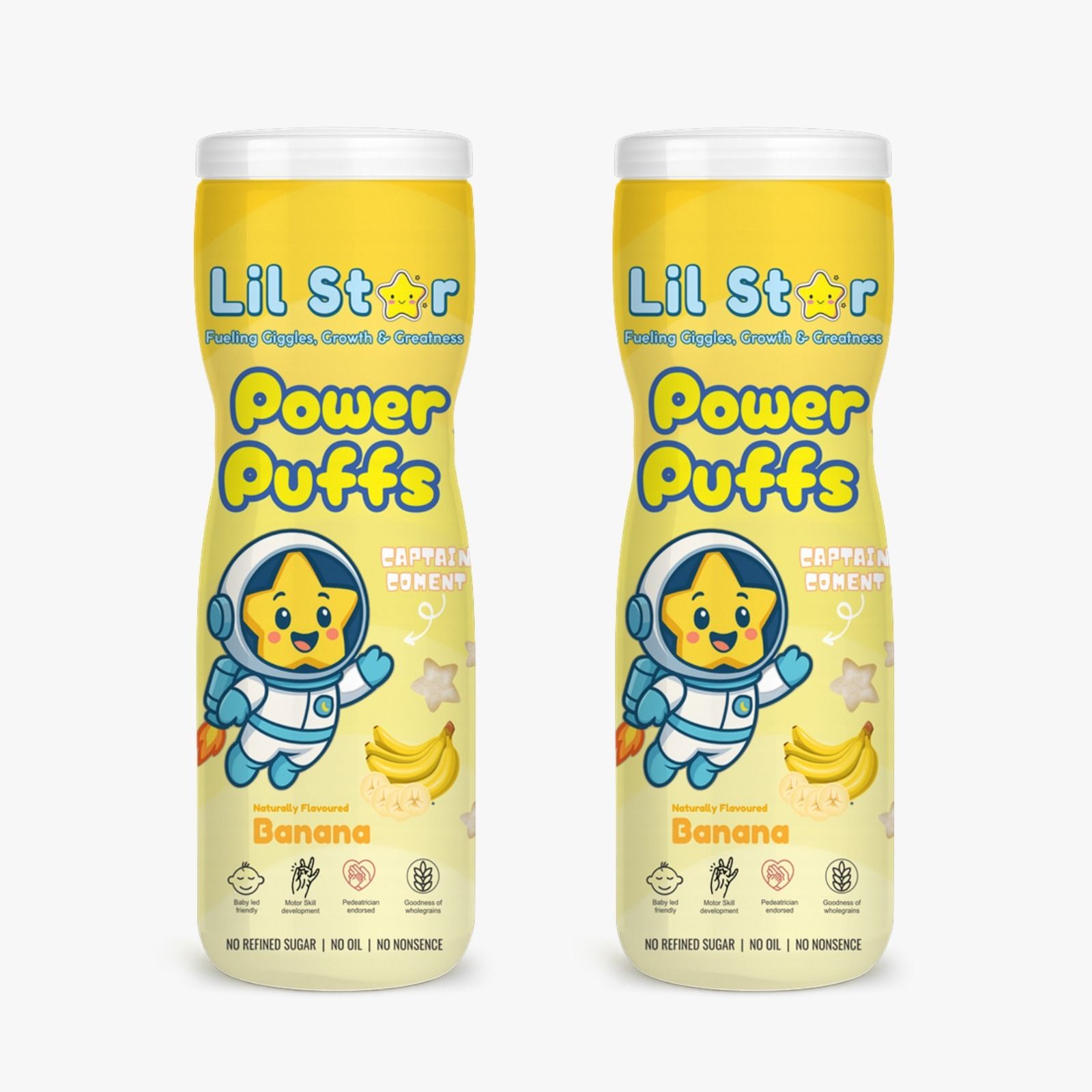 Banana Flavoured Power Puffs (Pack of 2) | No Refined Sugar | Baby Snacks 100 g-image-26