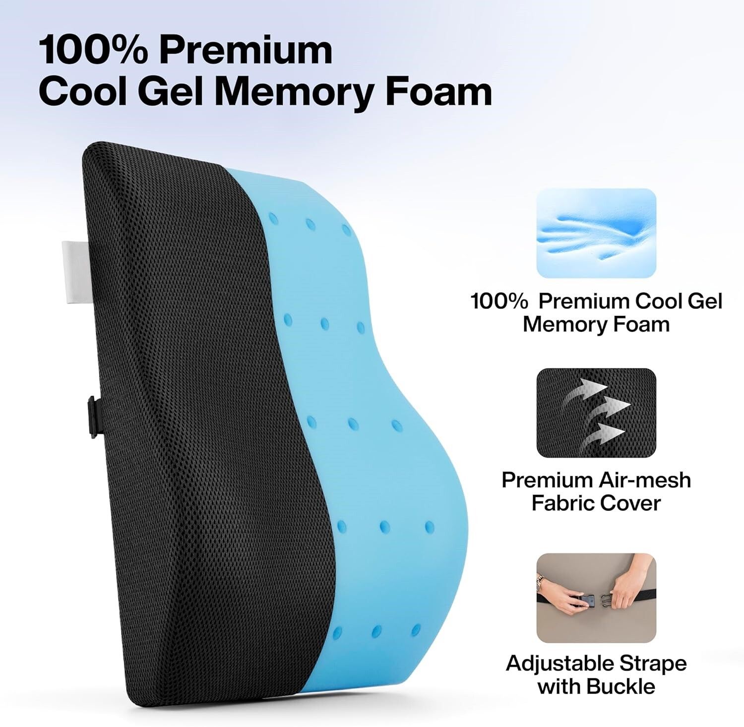 Pillow for Office Chair Car Seat pcs1 Back and Spine Protector-image-1