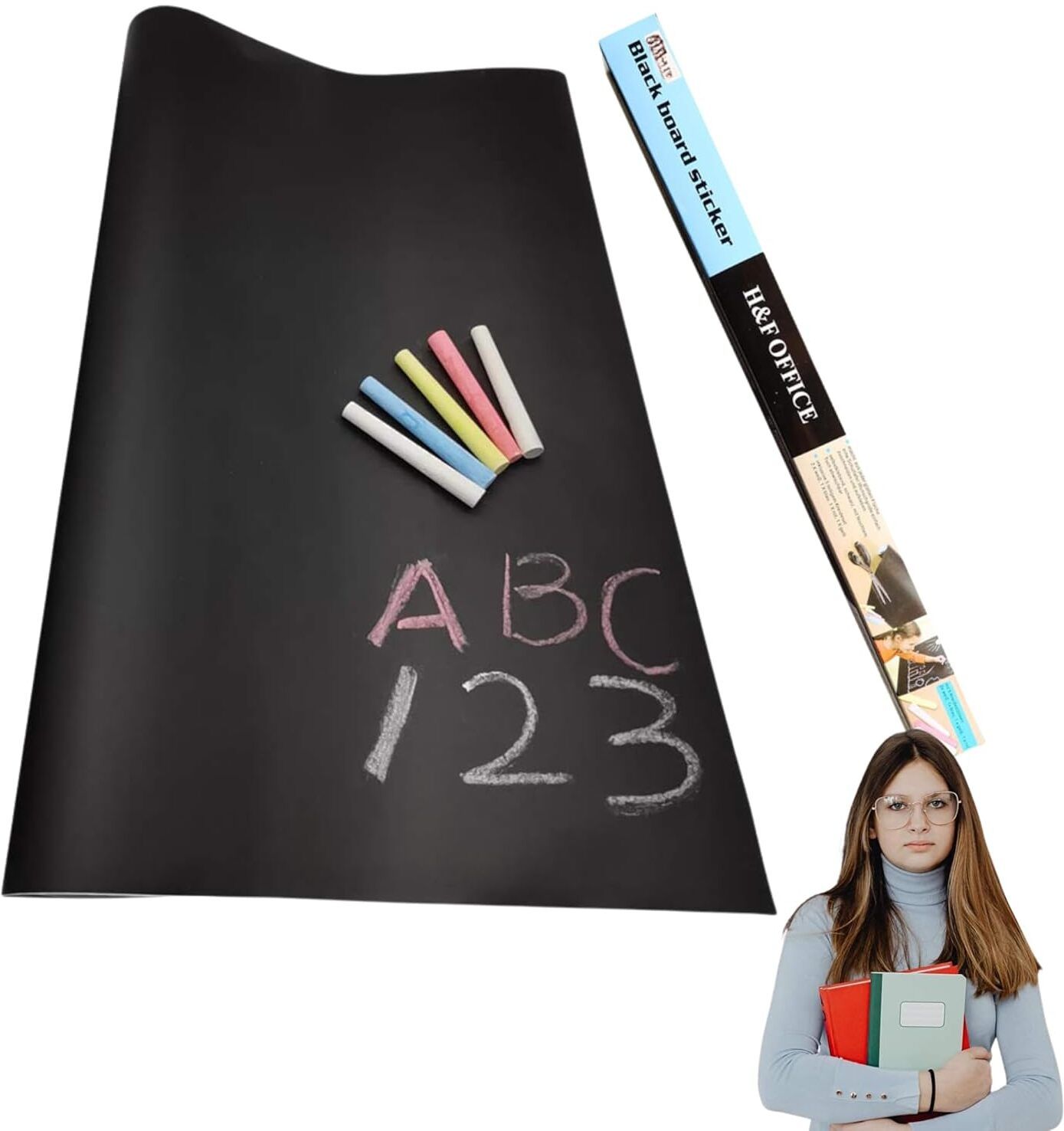 drumstone Self Adhesive Blackboard Sticker Roll | DIY Chalkboard Gift 10 Backboard-picture-18