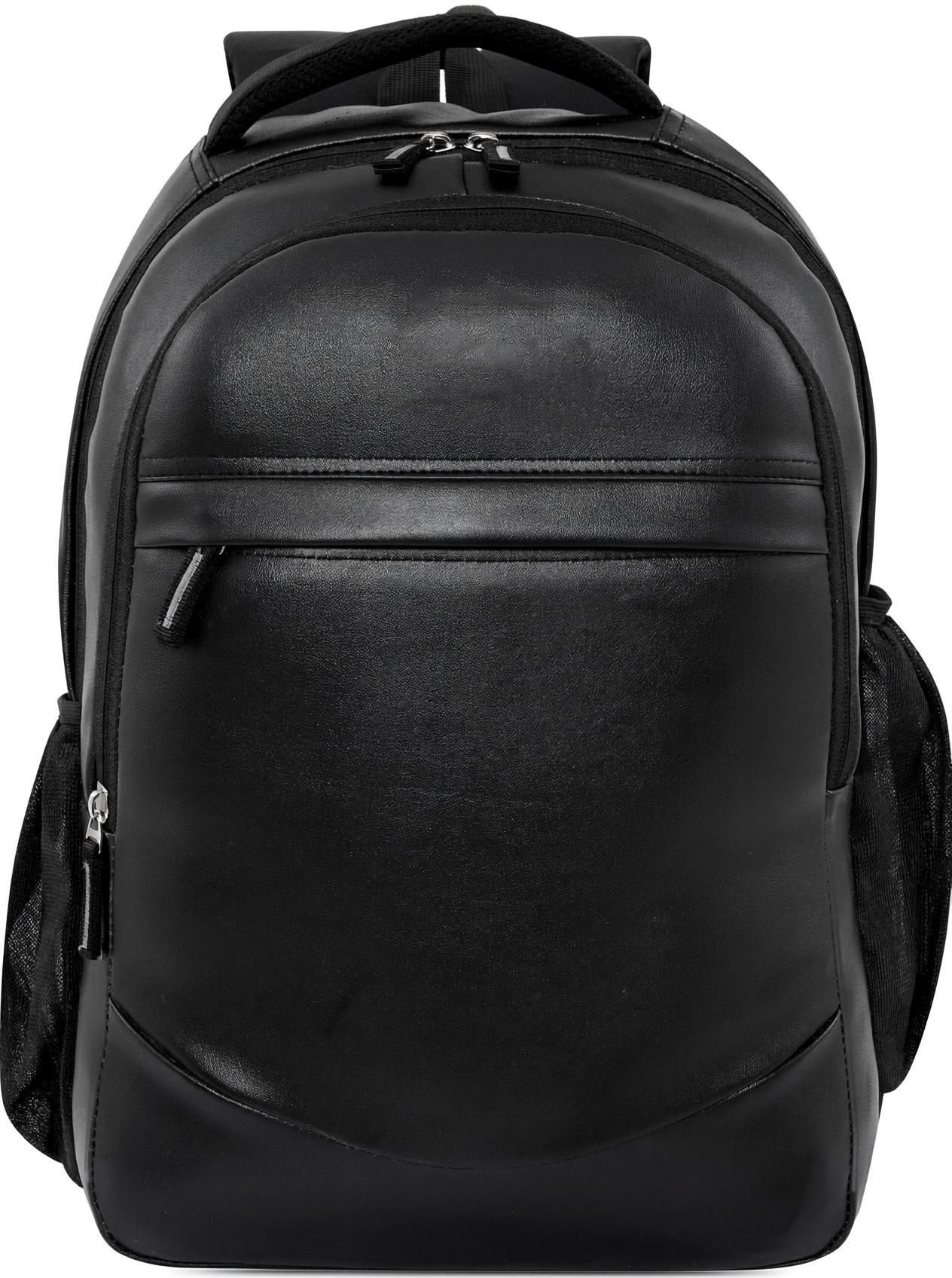 Medium 28 L Laptop Backpack Classic leather/faux leather Backpack with Multiple Compartments & organiser-image-47