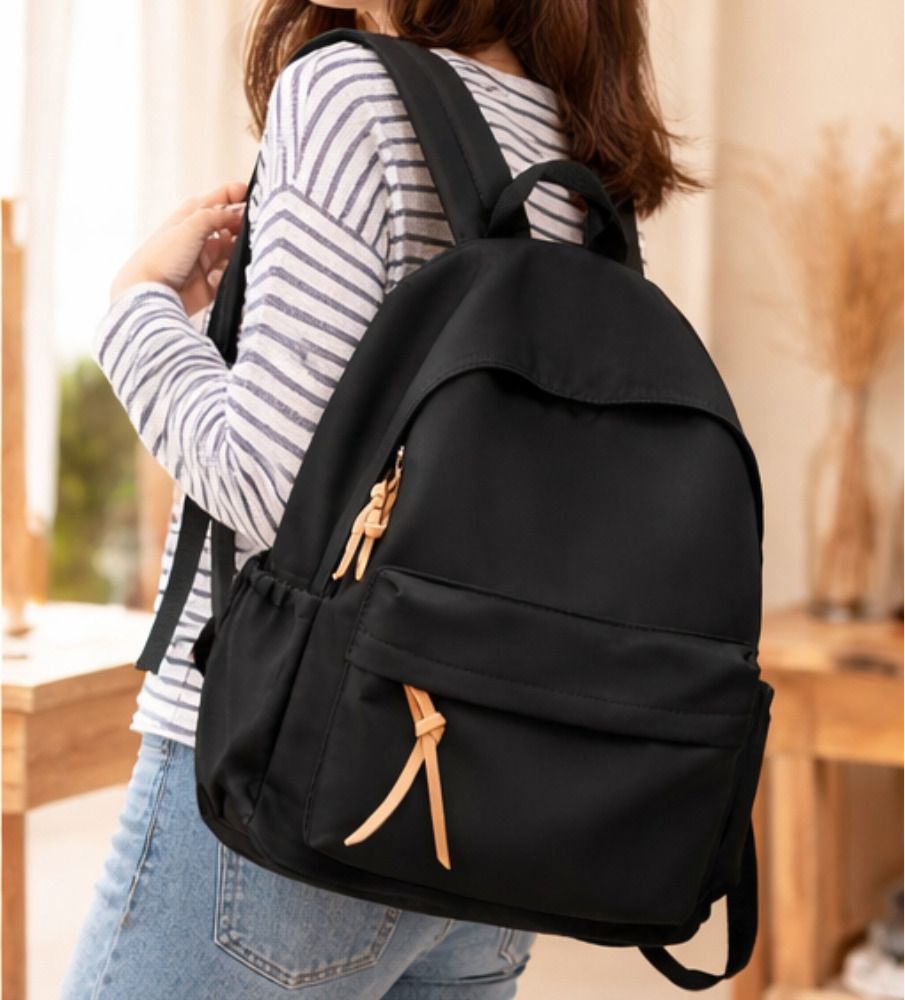 Medium 30 L Laptop Backpack Premium Minimalist Black Waterproof Travel Backpack with Adjustable Straps-image-47