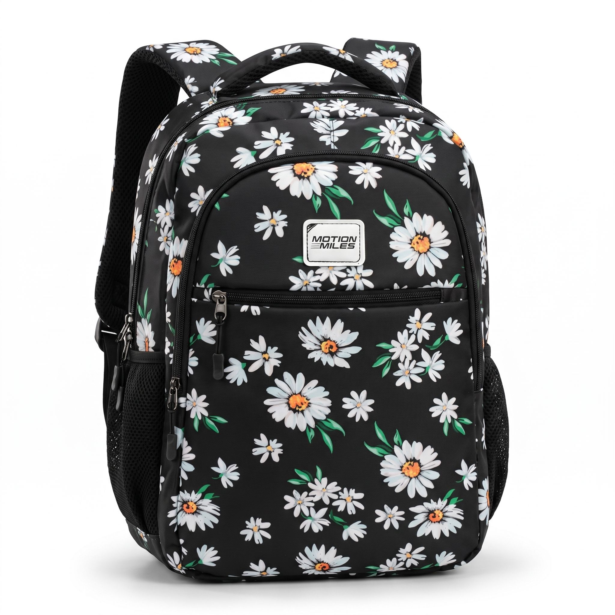 motion miles Large 38 L Laptop Backpack BLACK & WHITE FLORAL-picture-37