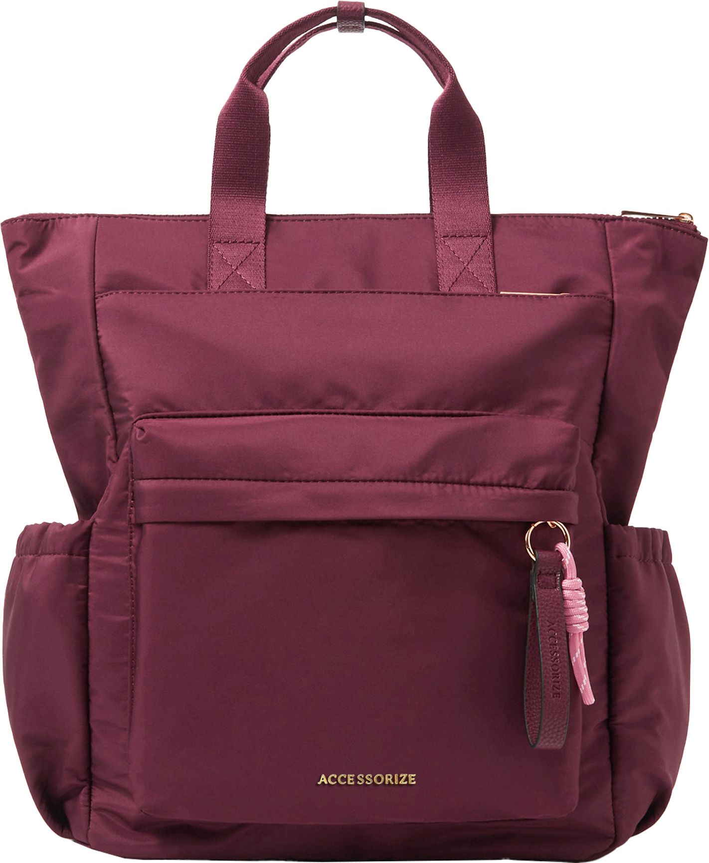 accessorize london Small 18 L Laptop Backpack Maroon Top Handle Nylon Backpack-picture-48