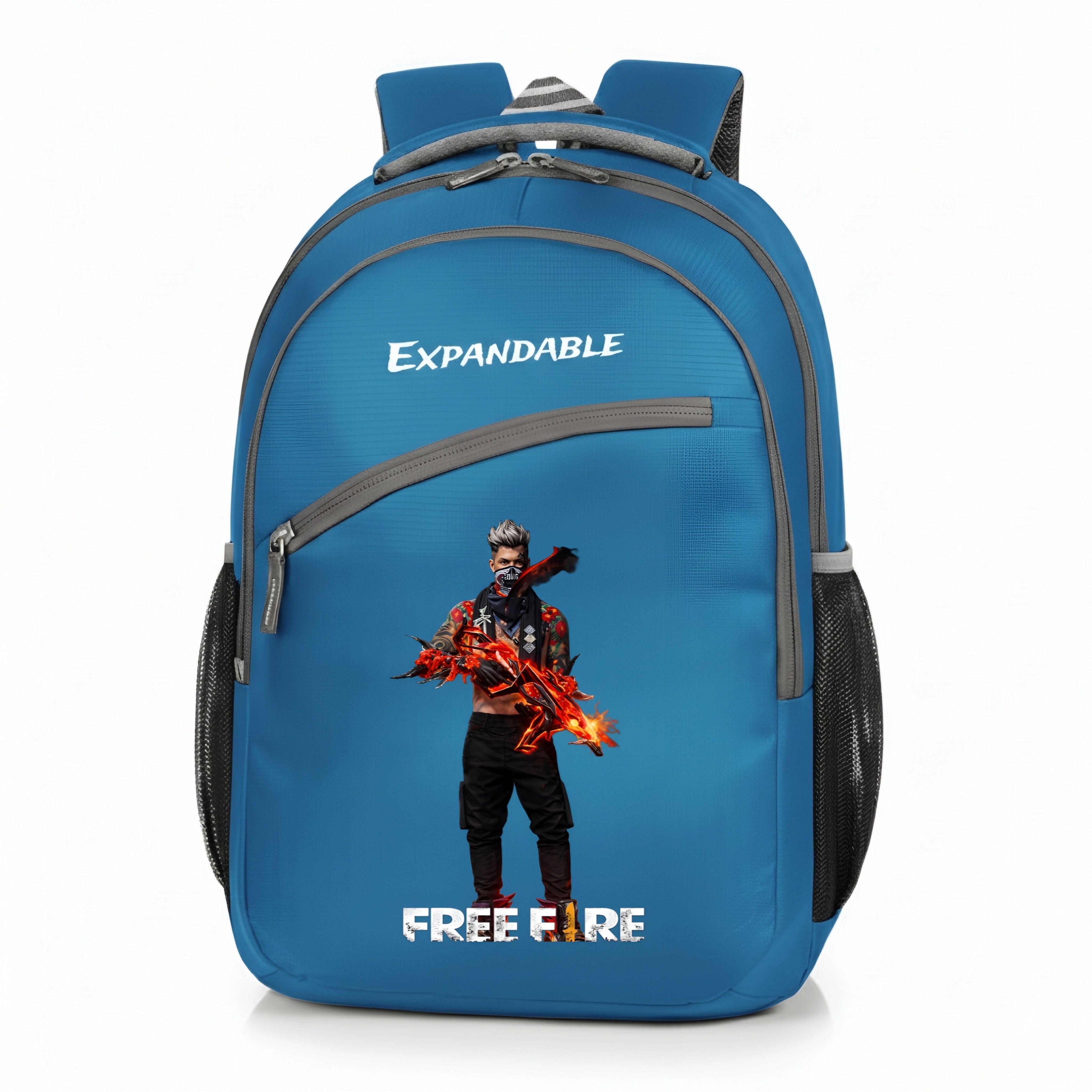 Medium 21 L Laptop Backpack Free Fire Character Printed School bag for Boys & Girls with padded straps-image-43