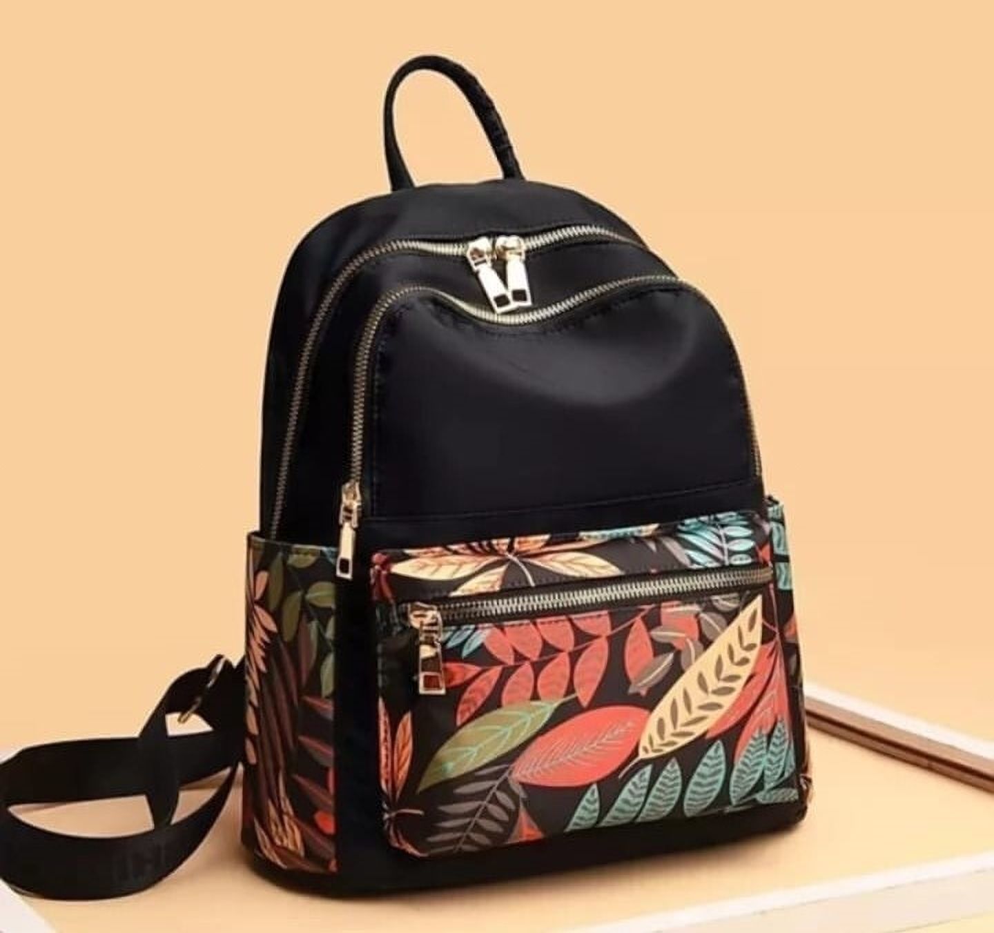 Small 15 L Backpack Leaf Print College Bag For Women Backpack For Women & Girls-image-42