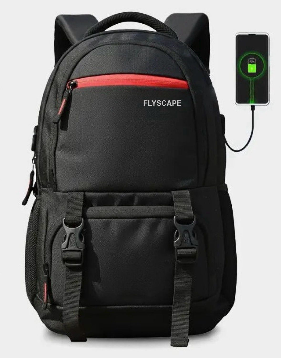 flyscape Large 38 L Laptop Backpack ASHPER Unisex with USB Port and Rain Cover-picture-2