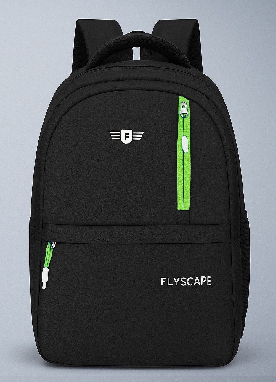 flyscape 25.5 L Laptop Backpack Terror Green Zipper Black bag-picture-8
