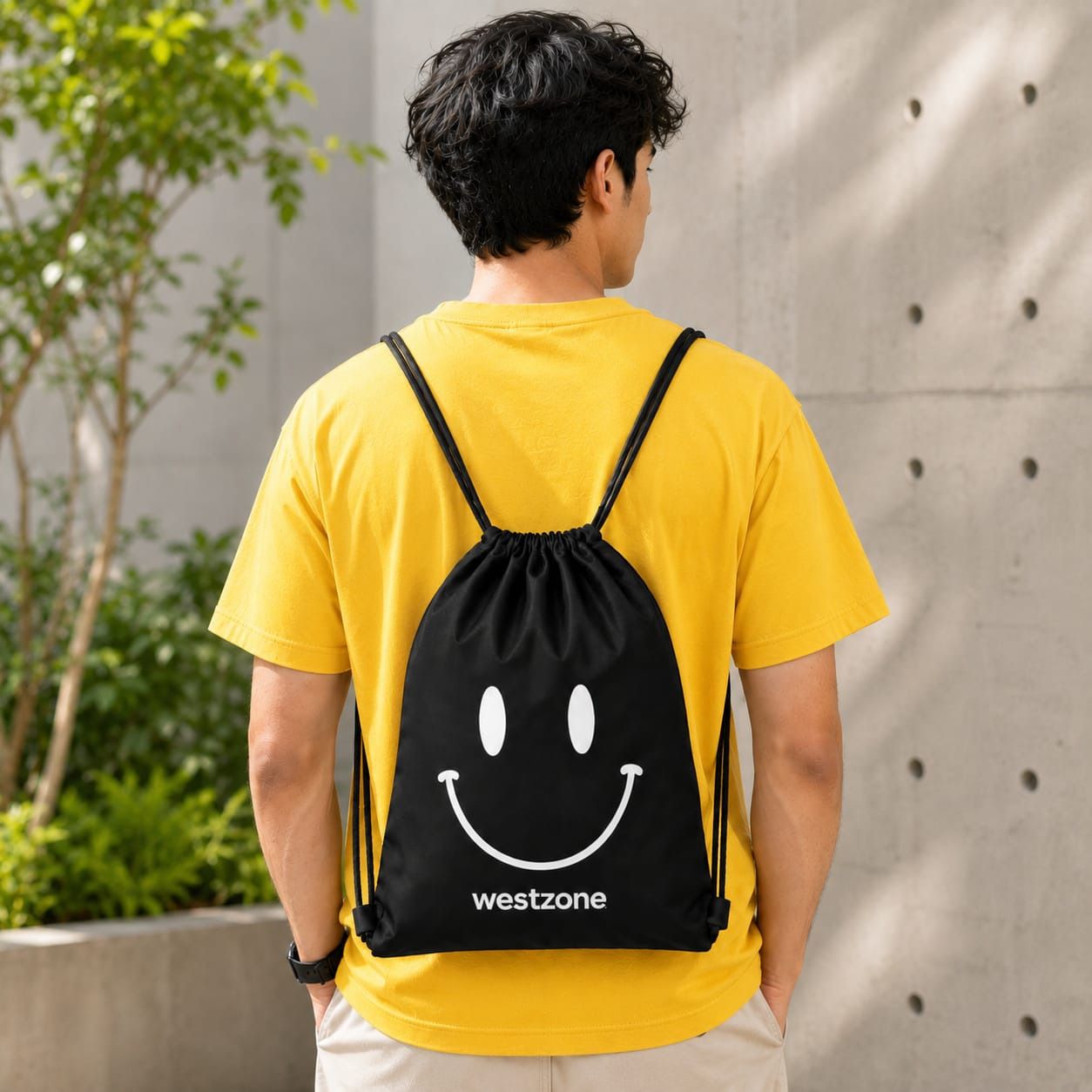 Small 10 L Backpack Drawstring Backpack Bag for Men & Women | Lightweight Gym Bags smiley-image-26