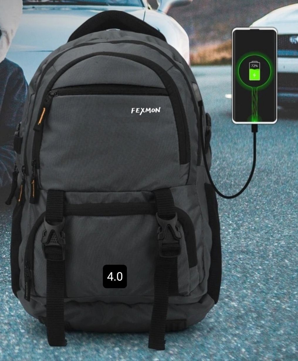 fexmon Large 38 L Laptop Backpack Waterproof Febric Discovery 4.0 Unisex School Bag College Bag With USB Port-picture-19