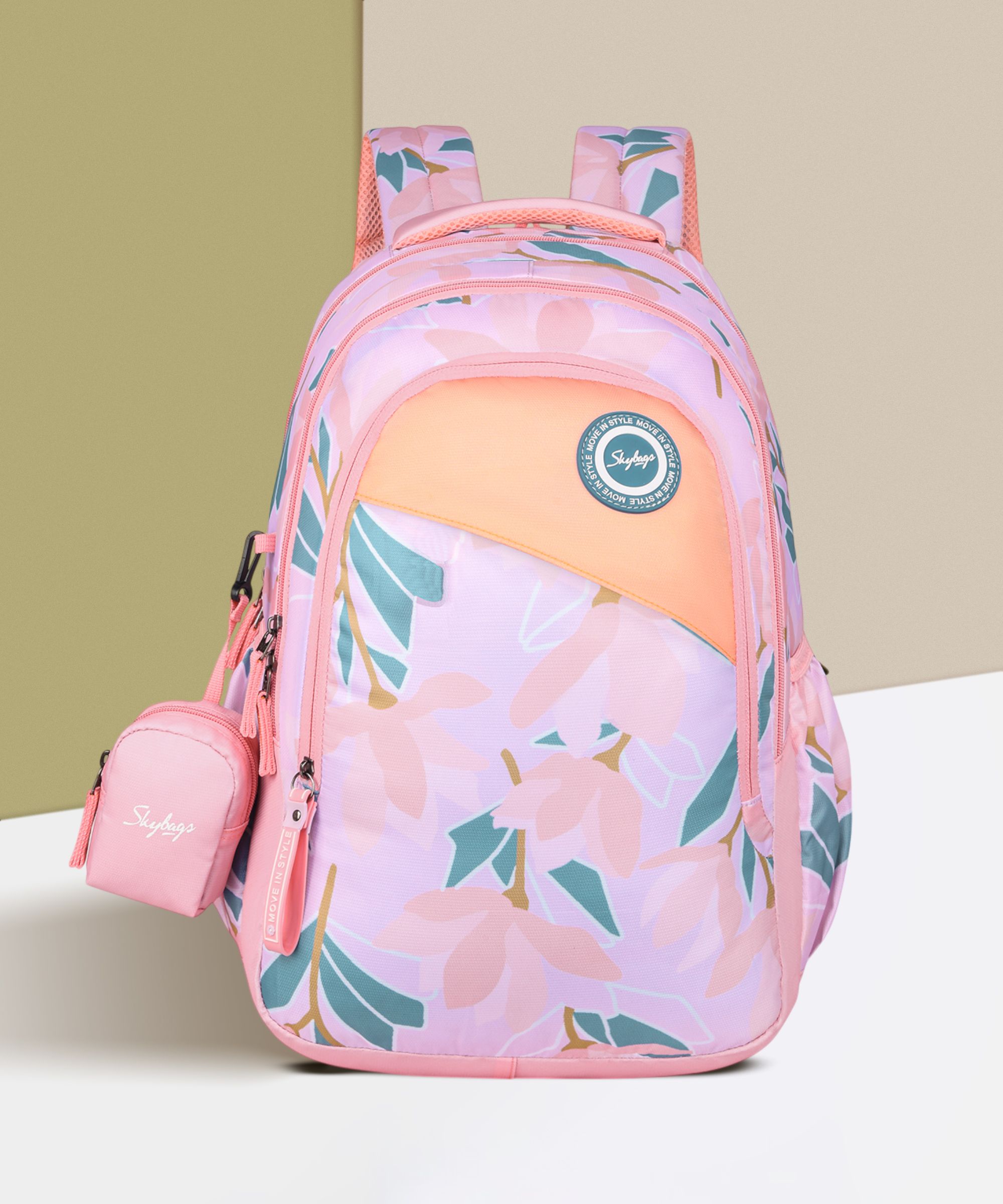 Medium 30 L Laptop Backpack Bloom 03 30L Lightweight Casual School Bag Pink For Women