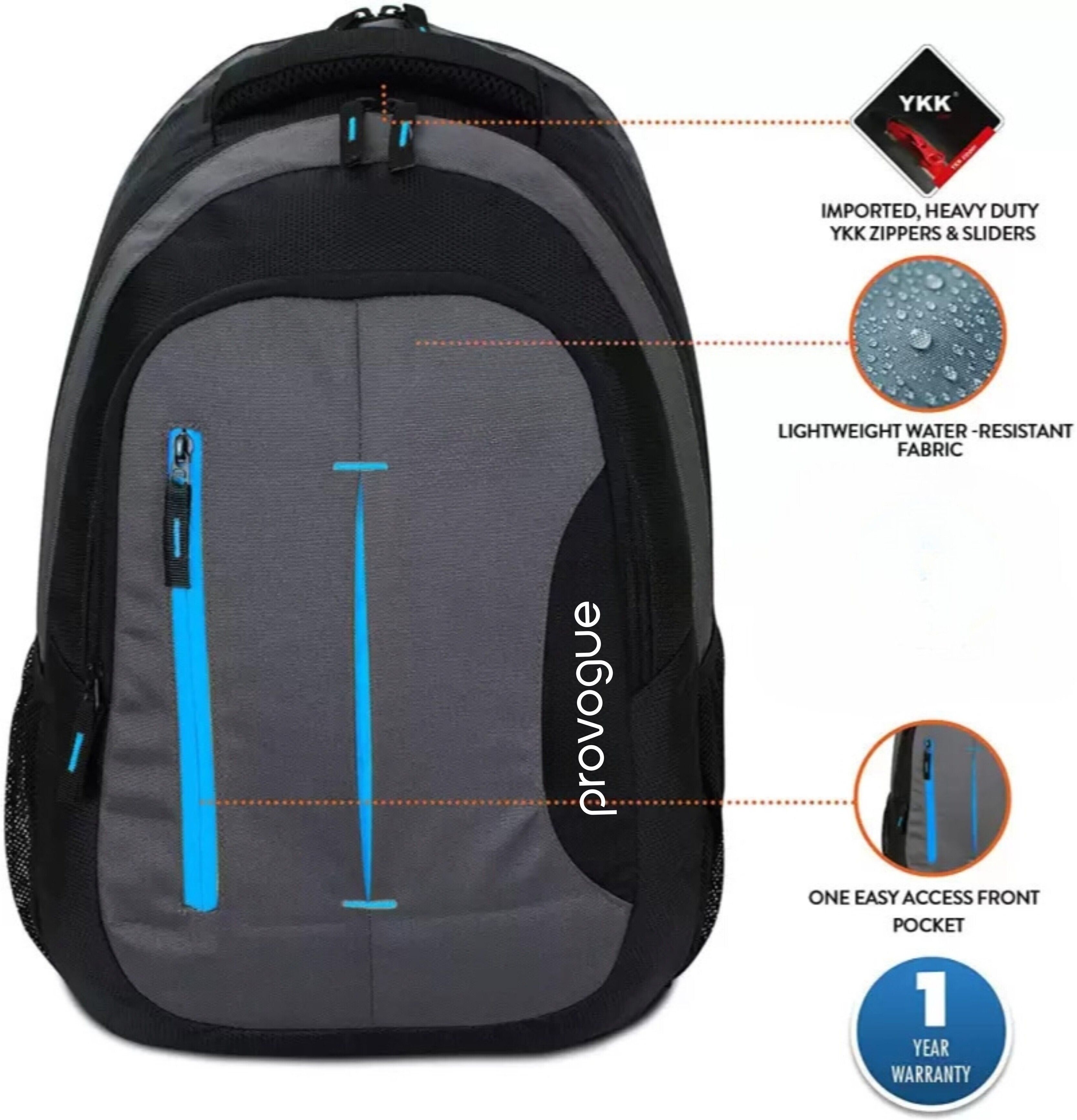 Large 36 L Laptop Backpack laptop backpack unisex with usb charging port.water Resistant(Black)-image-25