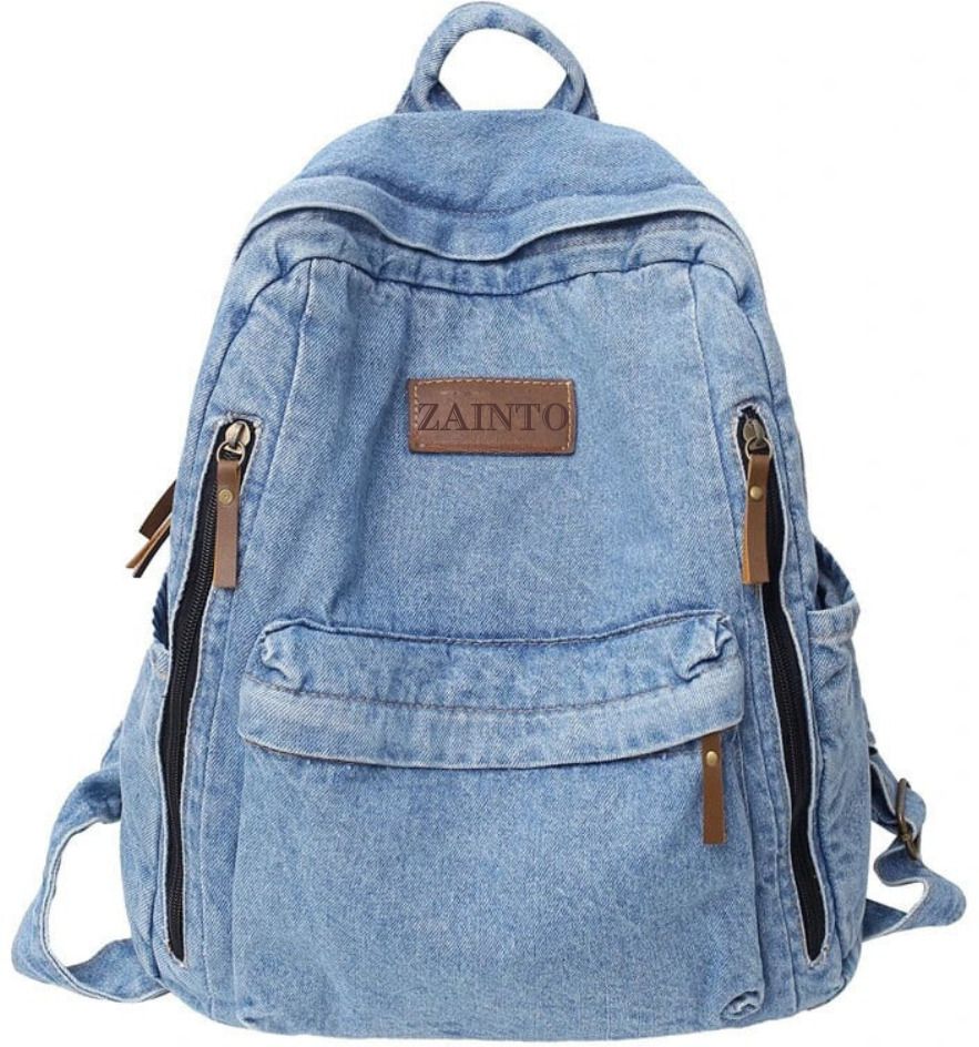Medium 25 L Backpack Denim Bag for women and girls jeans bag