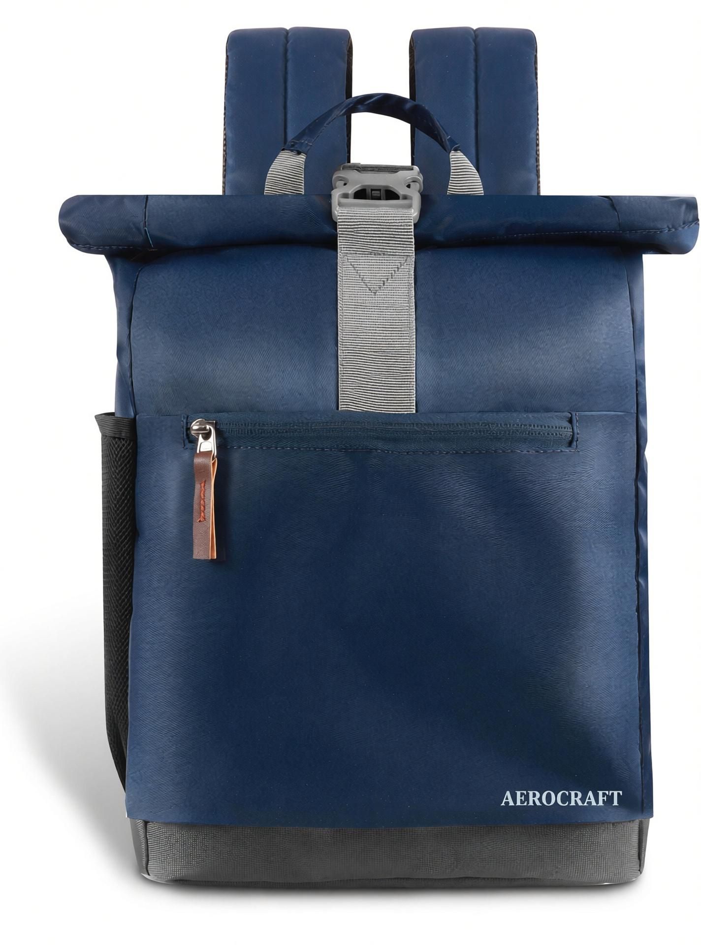 Small 20 L Laptop Backpack ALFA 15" Roll Top Backpack Daily Use | Water-repellent fabric, Anti Theft Pocket-image-49
