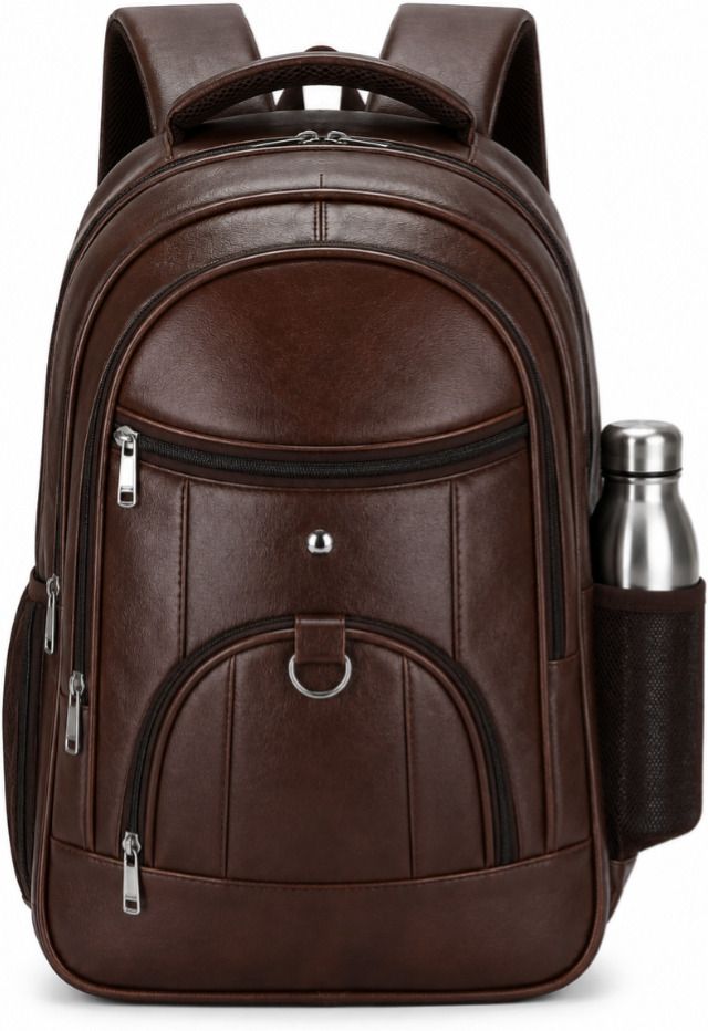 style salvy Large 40 L Laptop Backpack Bagpack CLASSIC ANT THEFT FAUX LEATHER STYLISH TRENDY-picture-19