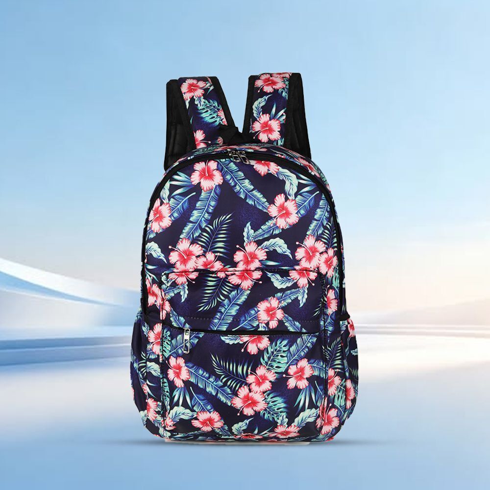 Medium 25 L Laptop Backpack New Design Stylish Girls Bag School Bag -CL-Printed-Blueleaf-013 --image-43