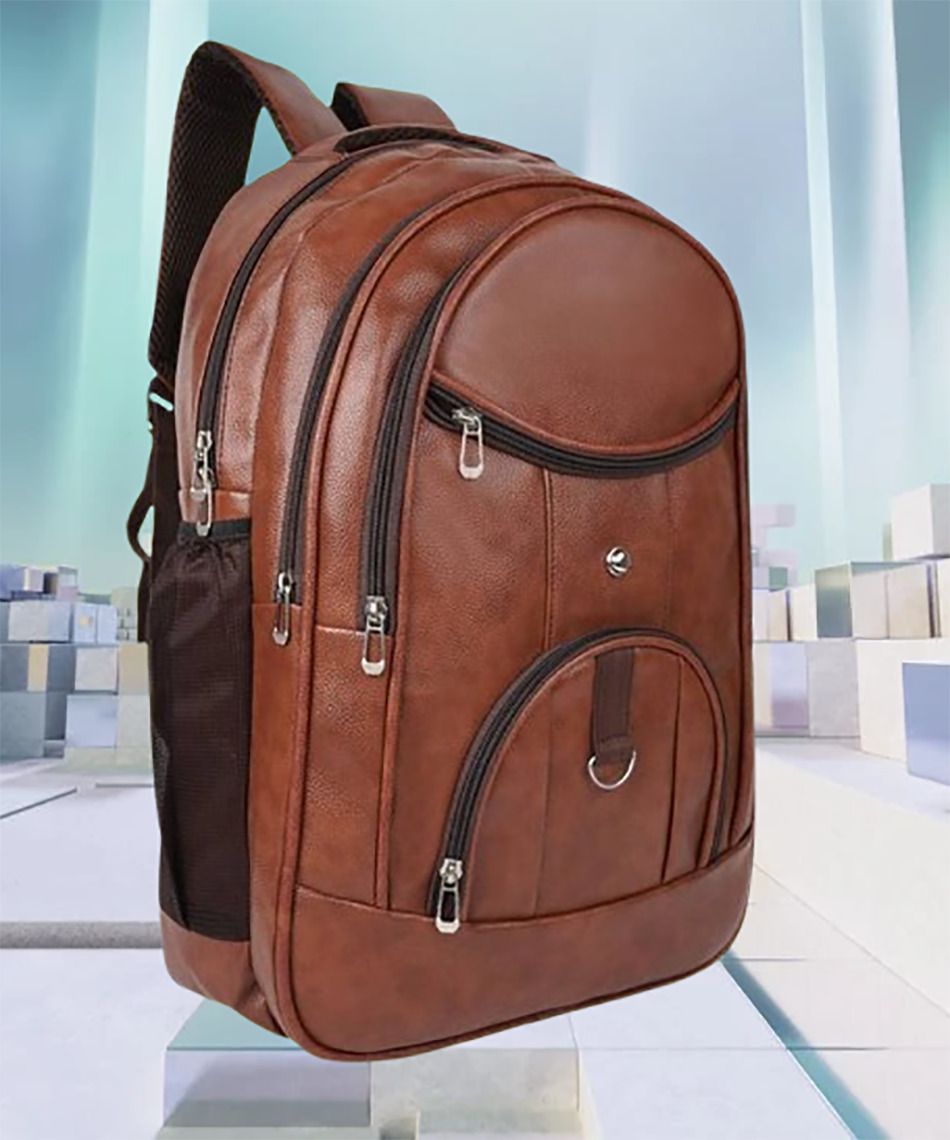 Large 35 L Laptop Backpack Men & Women Smart Backpack | Tan Premium Laptop Office College Travel Bag